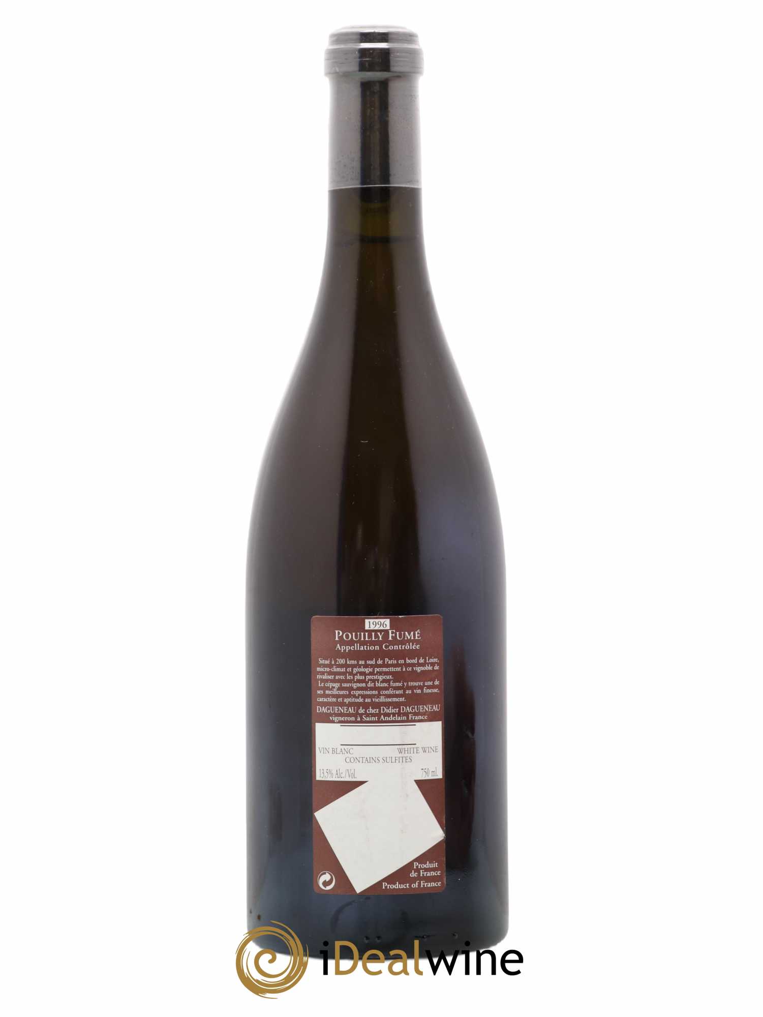 Vin de France (anciennement Pouilly-Fumé) Pur Sang Dagueneau (Domaine Didier - Louis-Benjamin) 1996 - Lot de 1 bouteille - 1