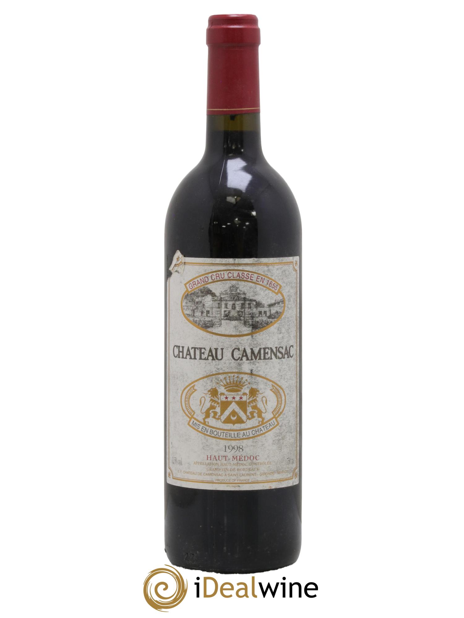 Château Camensac 5ème Grand Cru Classé 1998 - Lot de 1 bouteille - 0