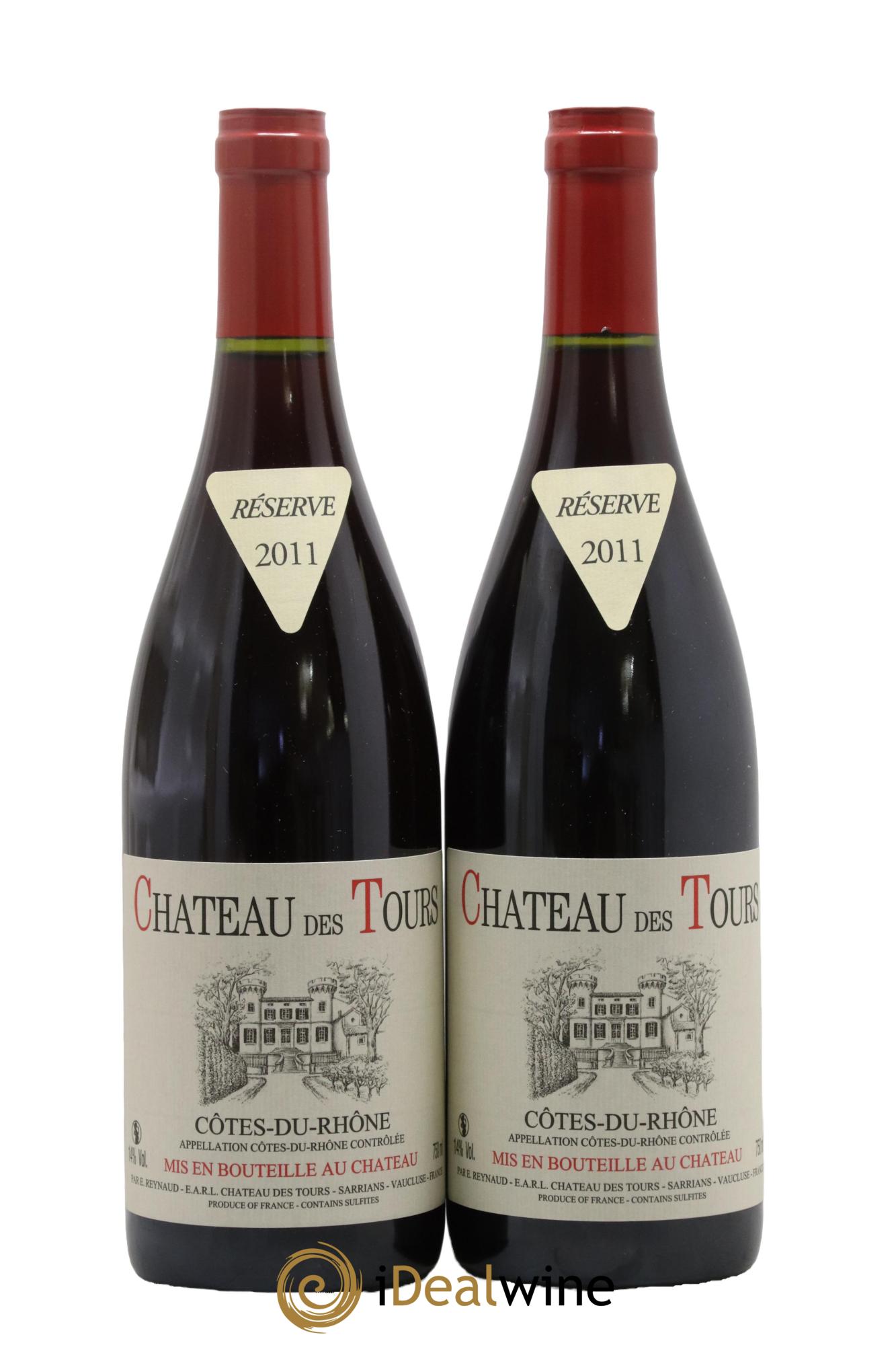 Côtes-du-Rhône Château des Tours Emmanuel Reynaud 2011 - Lot de 2 bouteilles - 0