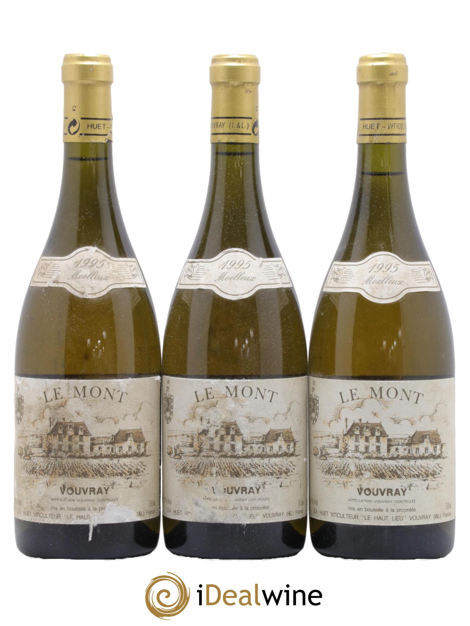 Vouvray Le Mont Sec Domaine Huet 1995 - Lot de 3 bouteilles - 0