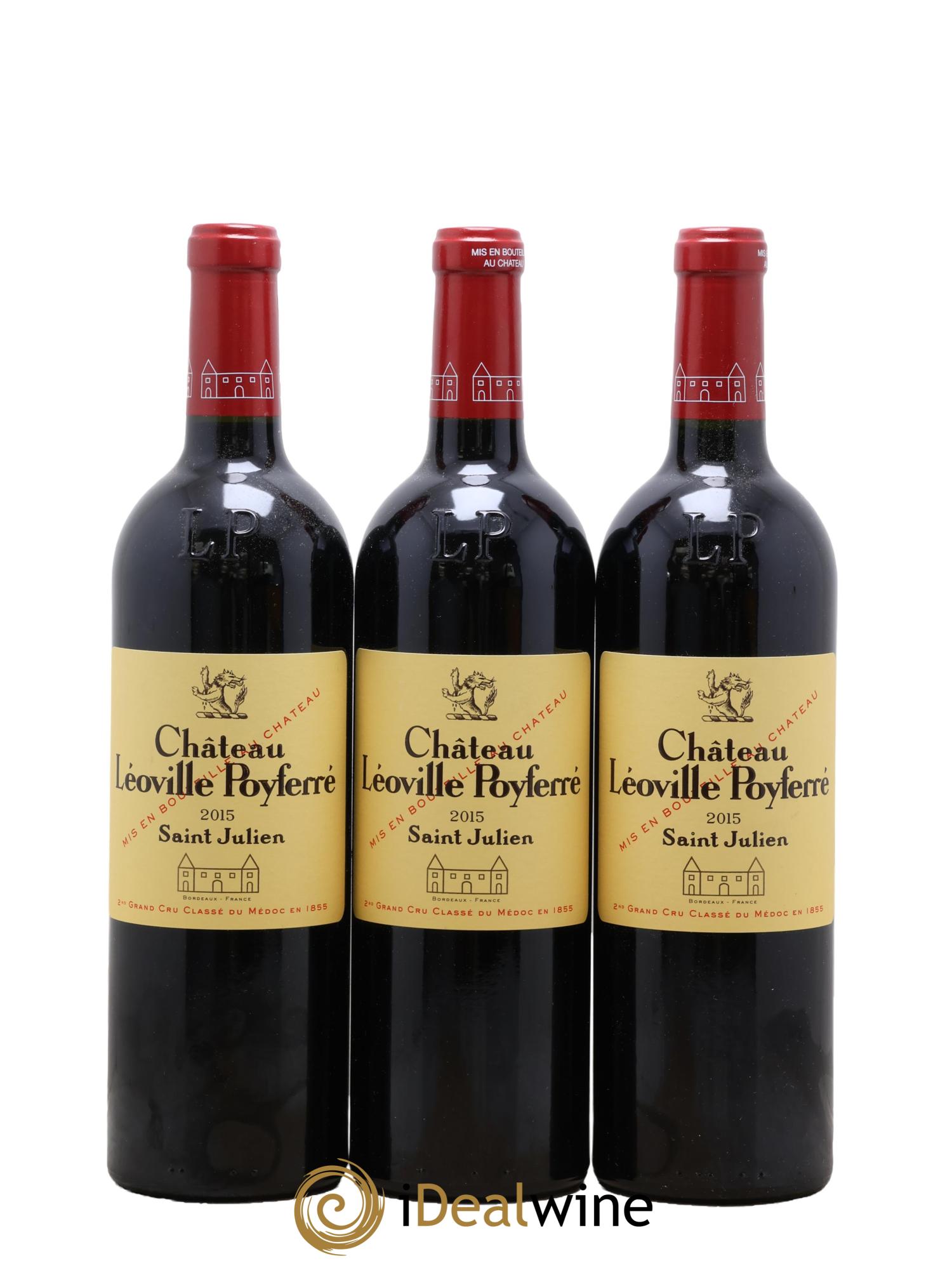 Château Léoville Poyferré 2ème Grand Cru Classé 2015 - Lot of 3 bottles - 0