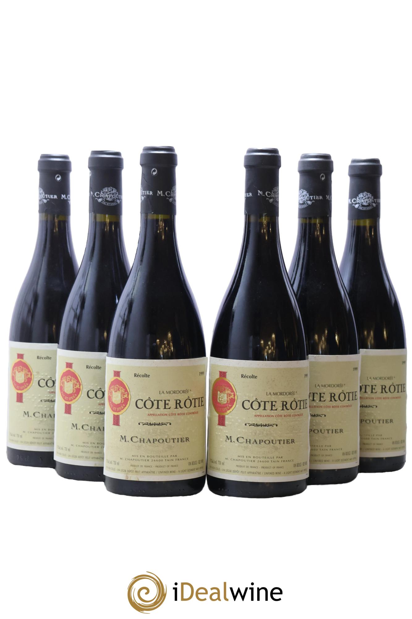 Côte-Rôtie La Mordorée Chapoutier 1999 - Lot de 6 bouteilles - 0