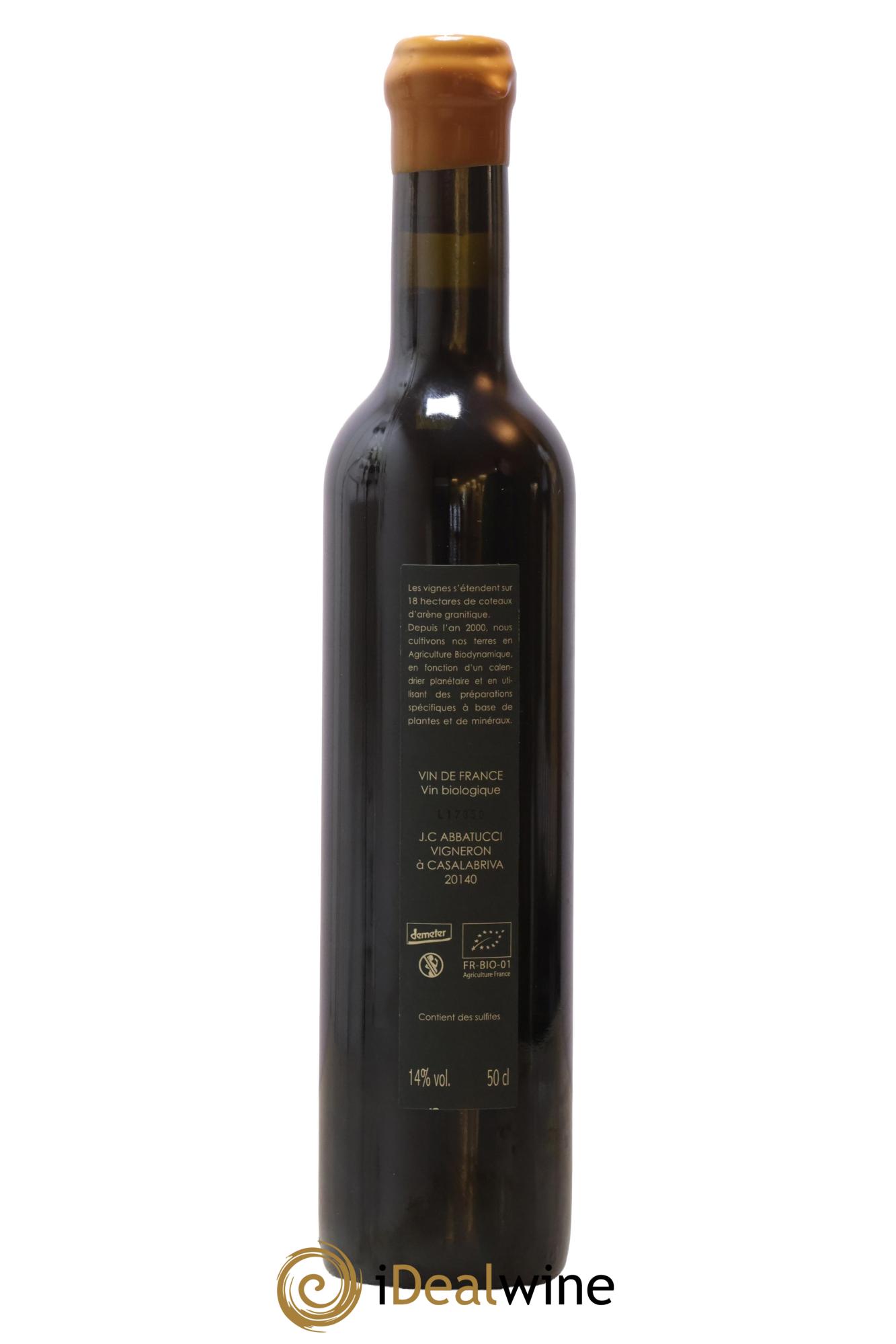 Vin de Corse Dolce Rosso Comte Abbatucci (Domaine) 2016 - Lot de 1 format 50cl - 1