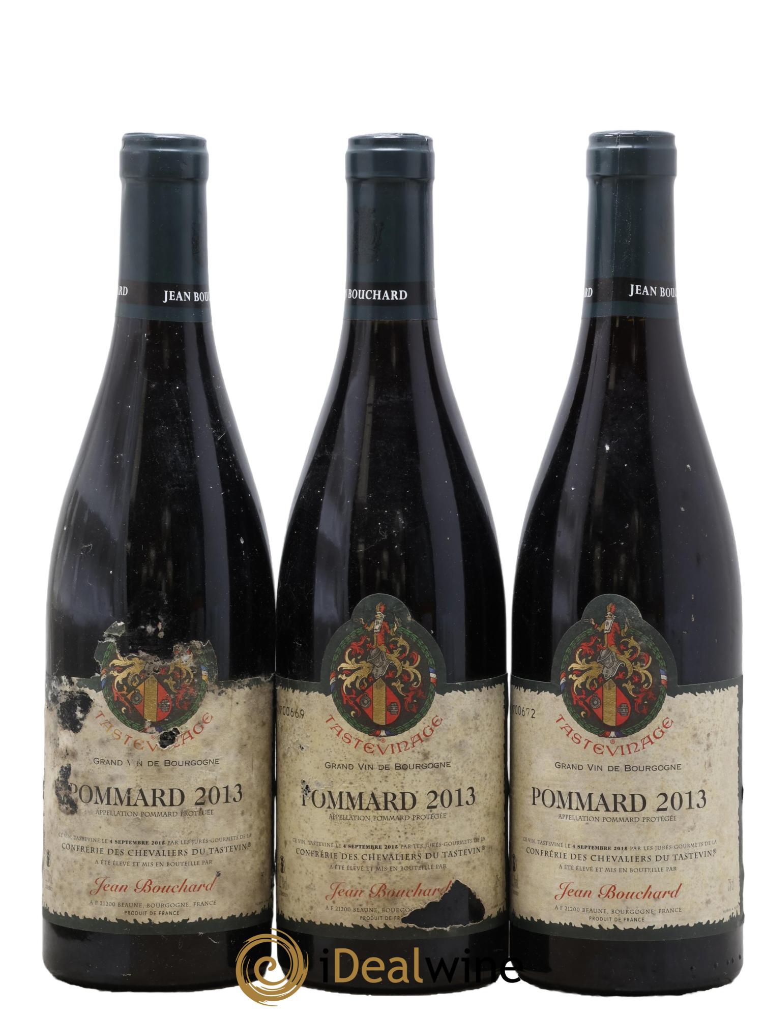 Pommard Tastevinage Jean Bouchard 2013 - Posten von 3 Flaschen - 0