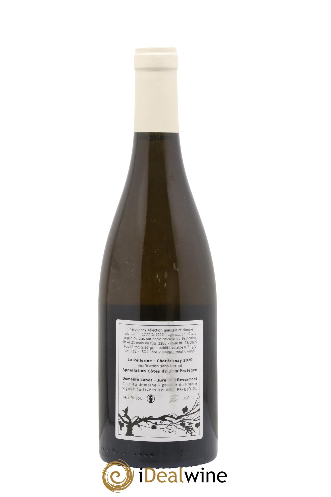 Côtes du Jura Chardonnay La Pellerine Romain - Julien  - Charline Labet 2020 - Lot of 1 bottle - 1
