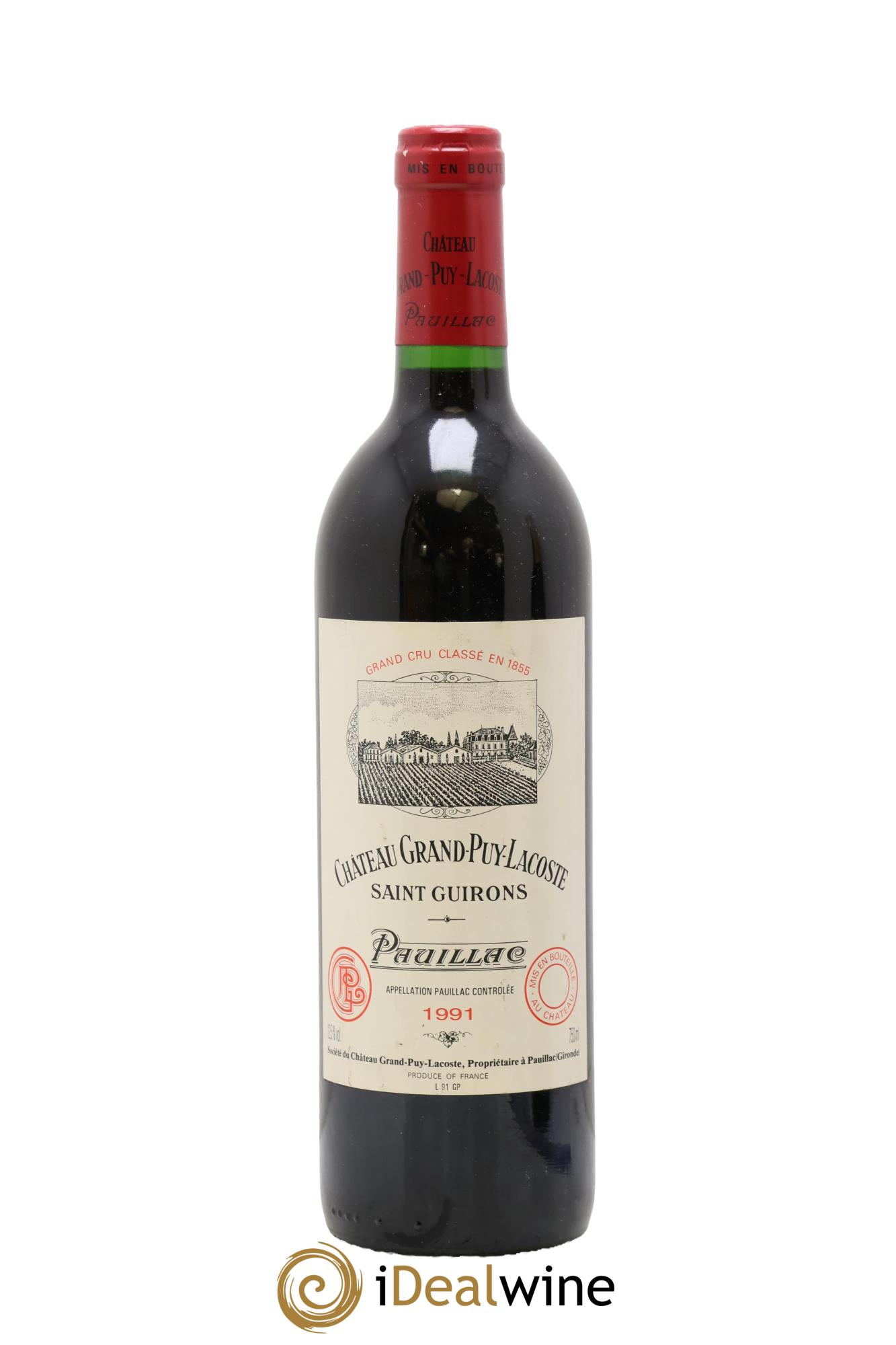Château Grand Puy Lacoste 5ème Grand Cru Classé 1991 - Lotto di 1 bottiglia - 0