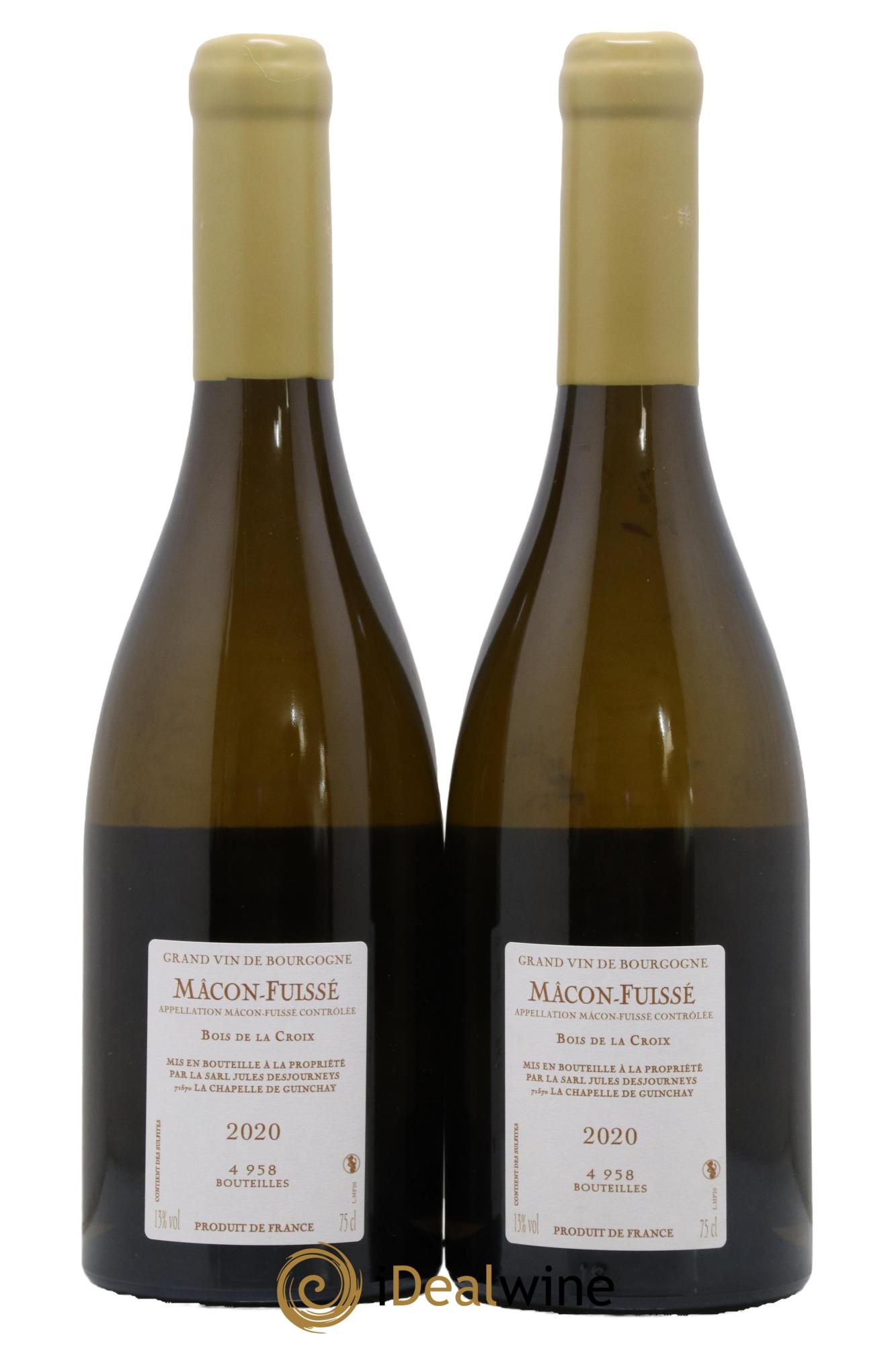 Mâcon-Fuissé Bois de la Croix Jules Desjourneys 2020 - Posten von 2 Flaschen - 1