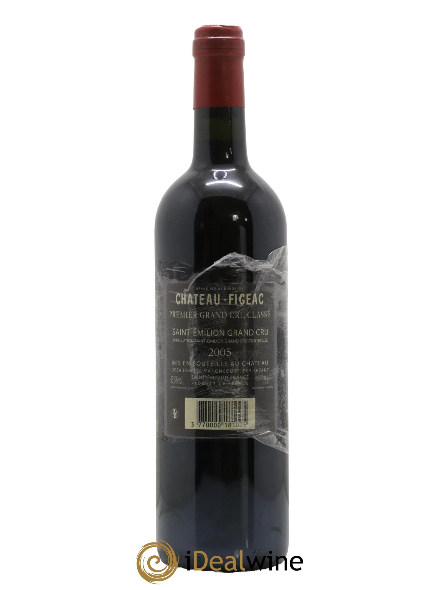 Château Figeac 1er Grand Cru Classé A 2005 - Lot de 1 bouteille - 1