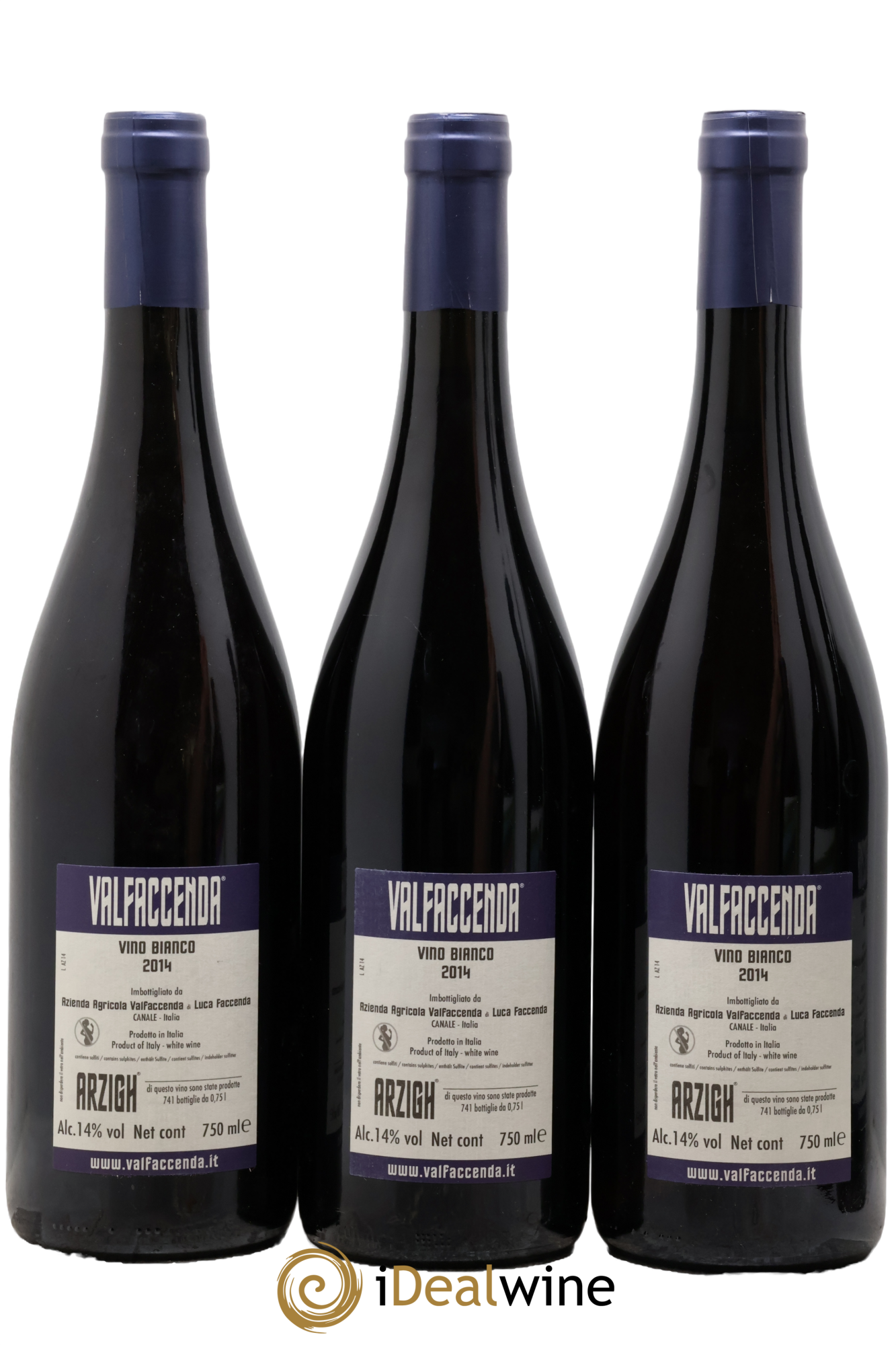 Italie Arzigh Bianco DOCG Valfaccenda Valroggero di Roggero Carolina 2014 - Posten von 3 Flaschen - 1