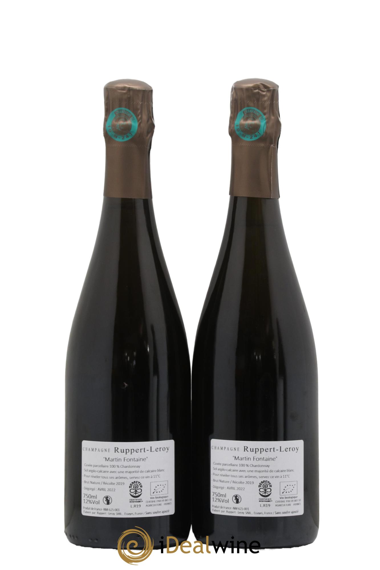 Martin Fontaine Ruppert-Leroy (Domaine) 2019 - Lot de 2 bouteilles - 1