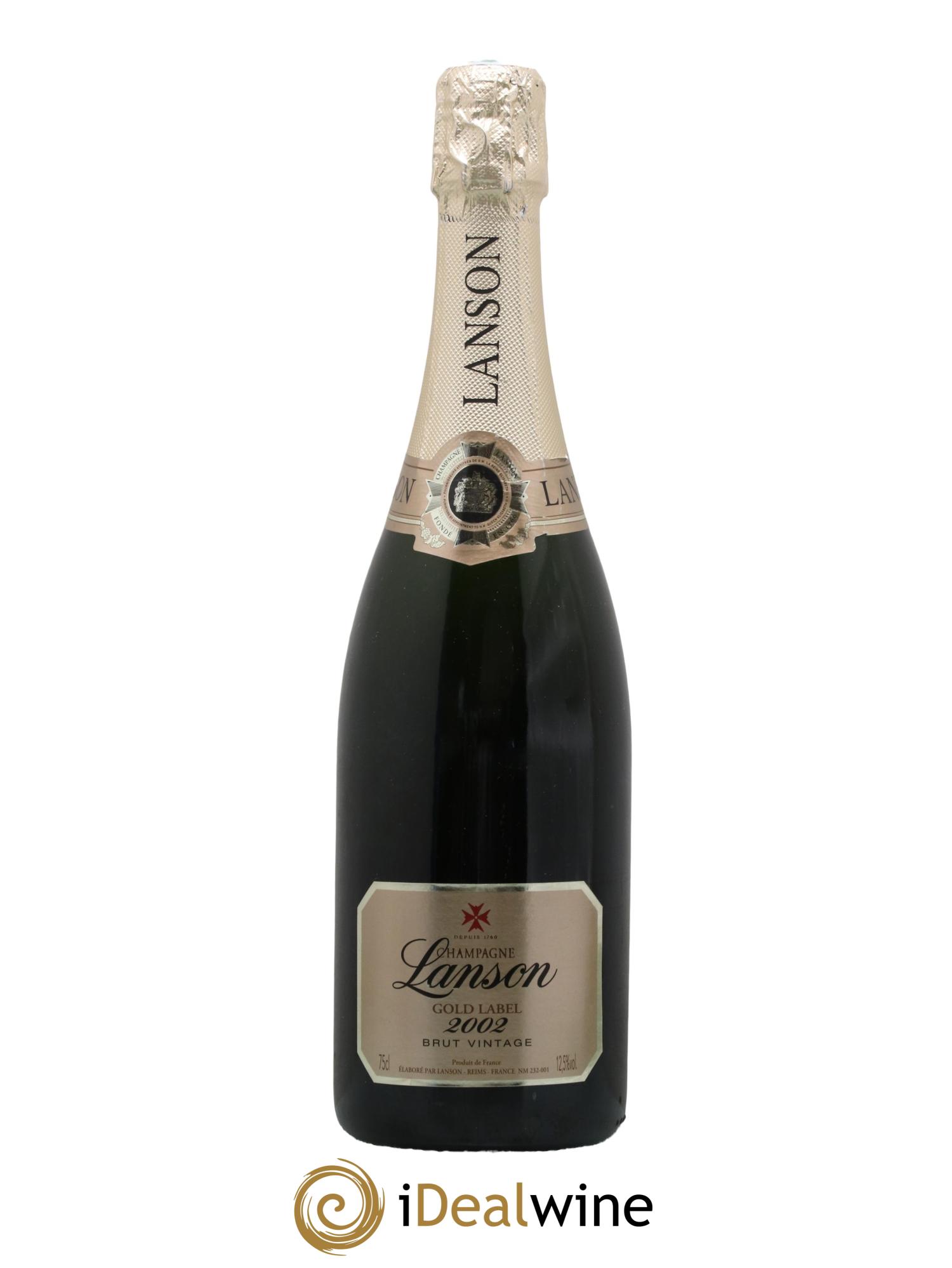 Gold Label Lanson 2002 - Lot de 1 bouteille - 0