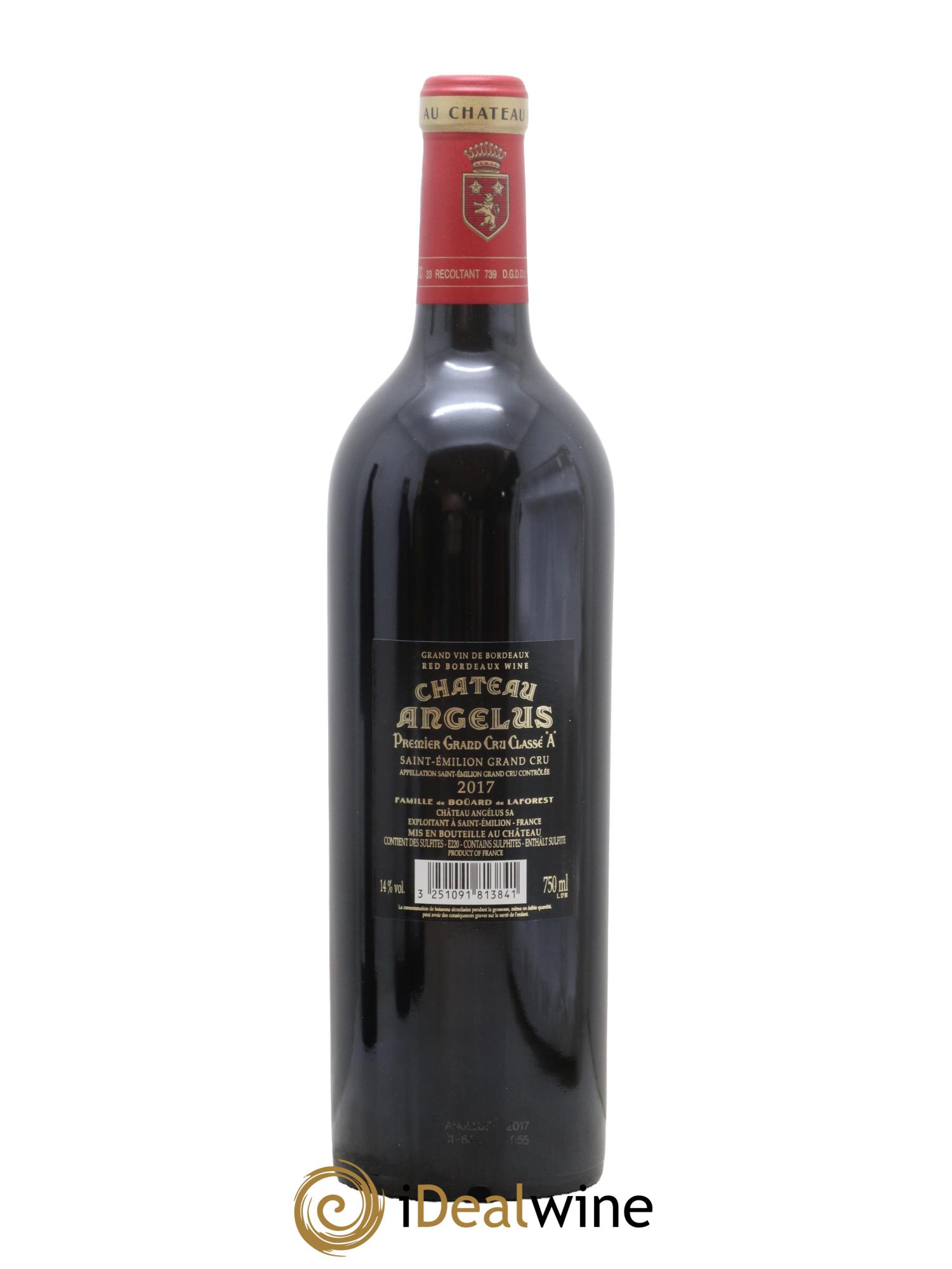 Château Angélus 1er Grand Cru Classé A 2017 - Lot de 1 bouteille - 1