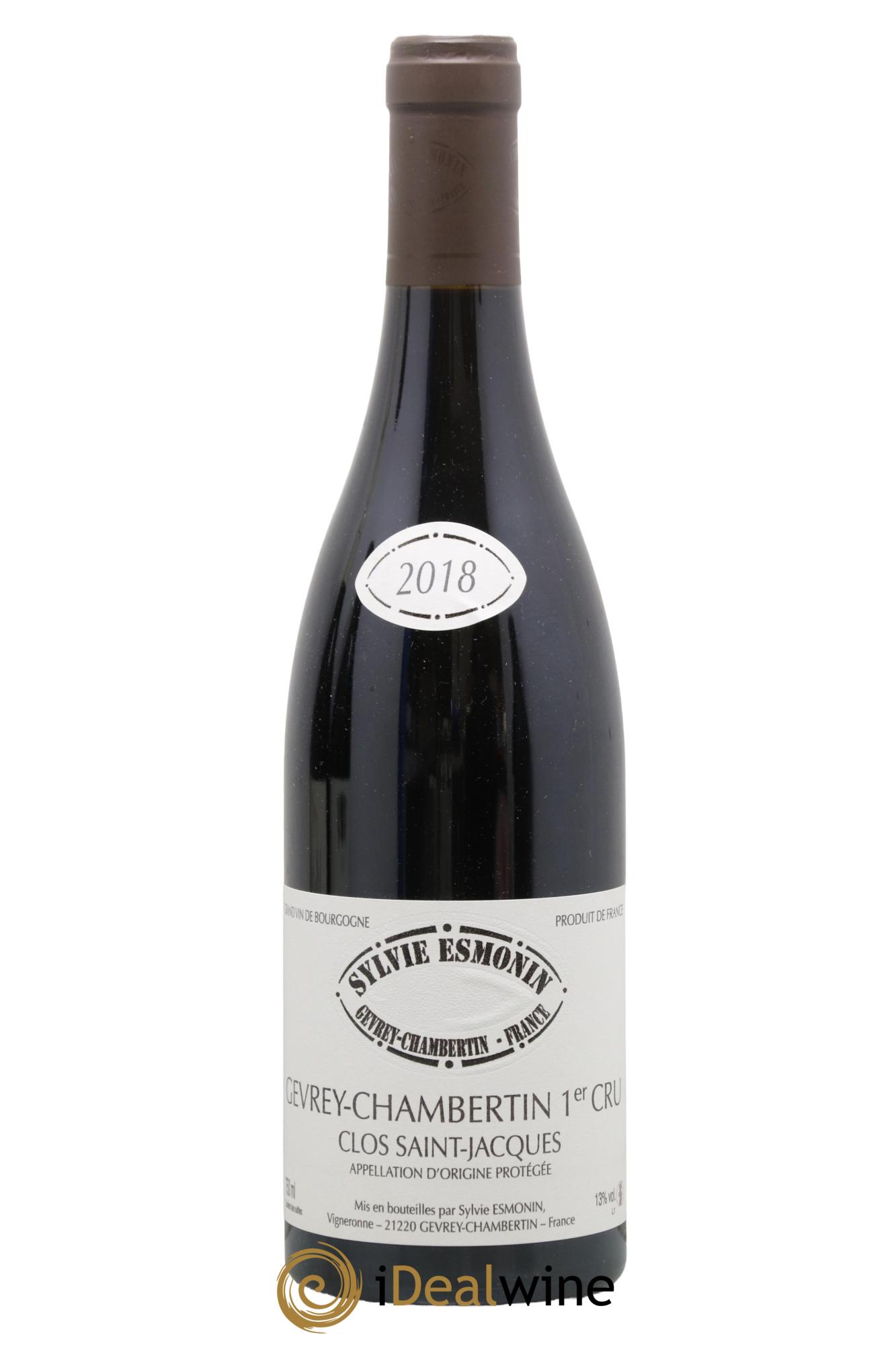 Gevrey-Chambertin 1er Cru Clos Saint Jacques Sylvie Esmonin 2018 - Lot de 1 bouteille - 0
