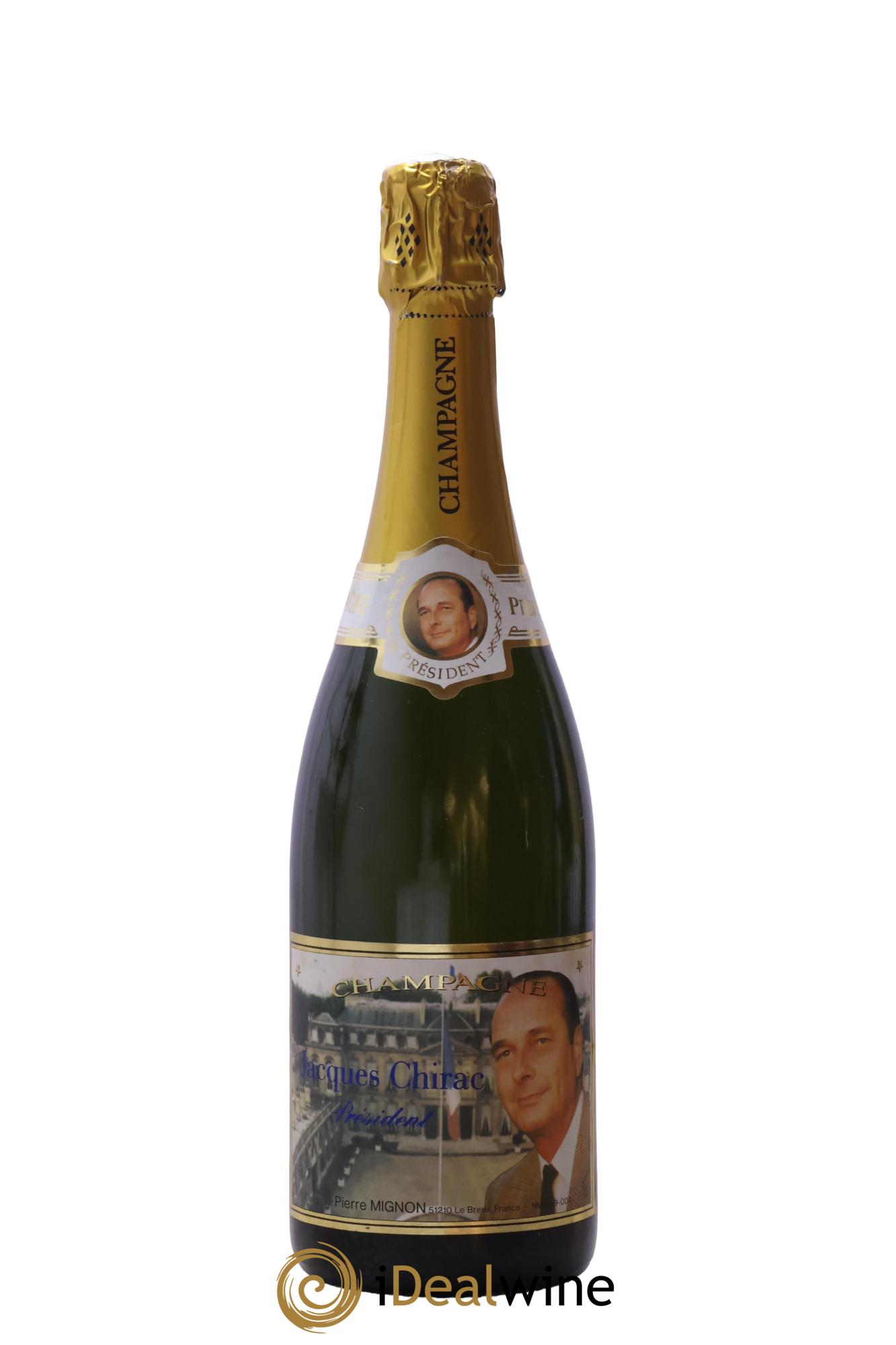Champagne Jacques Chirac Président Pierre Mignon 1995 - Lot de 1 bouteille - 0