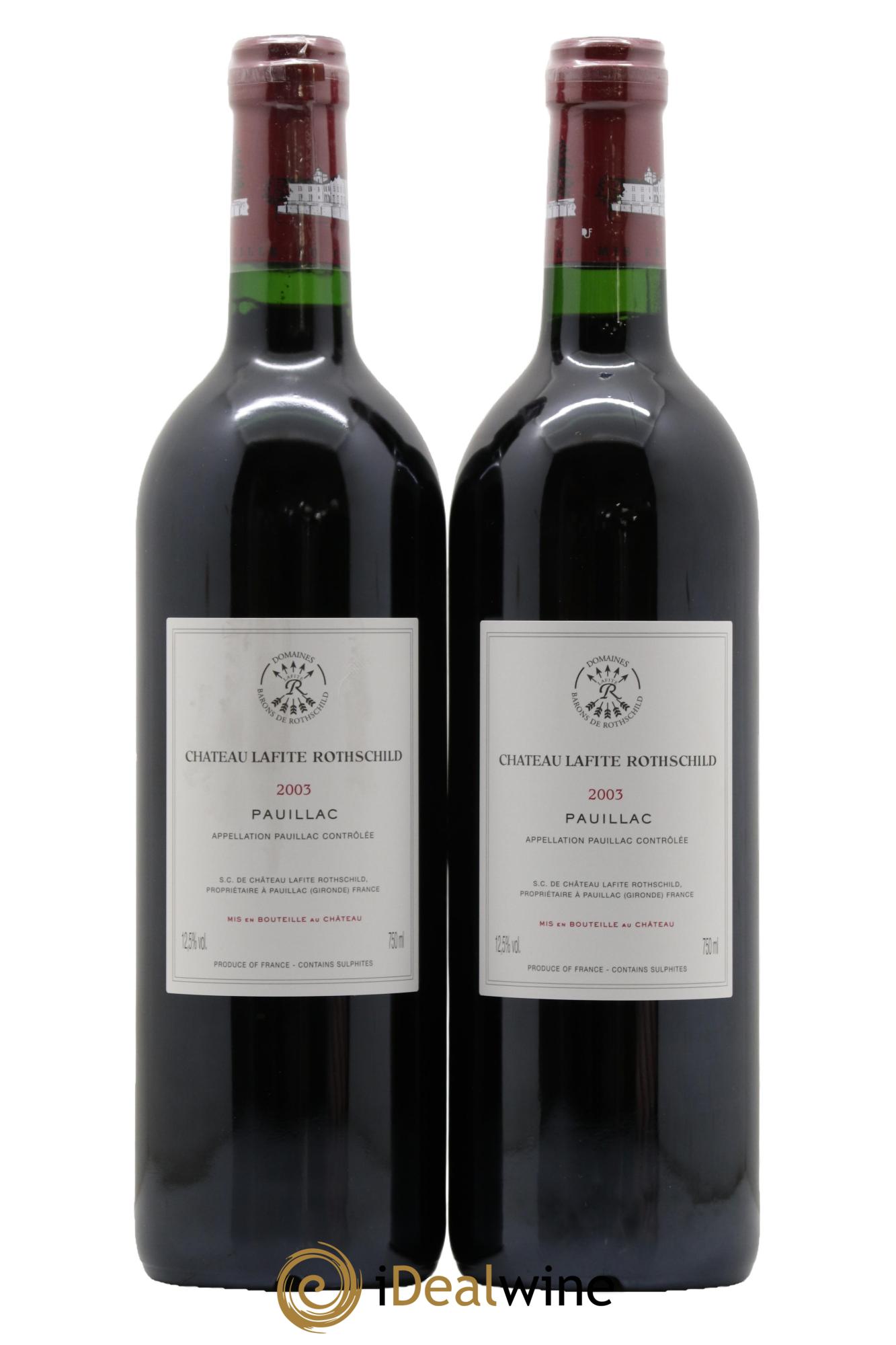 Château Lafite Rothschild 1er Grand Cru Classé 2003 - Lot of 2 bottles - 1