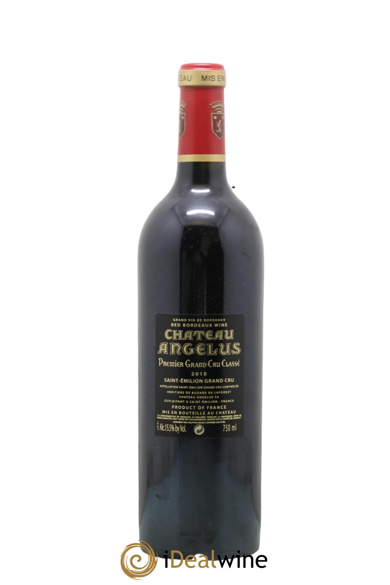Château Angélus 1er Grand Cru Classé A 2010 - Lot de 1 bouteille - 1