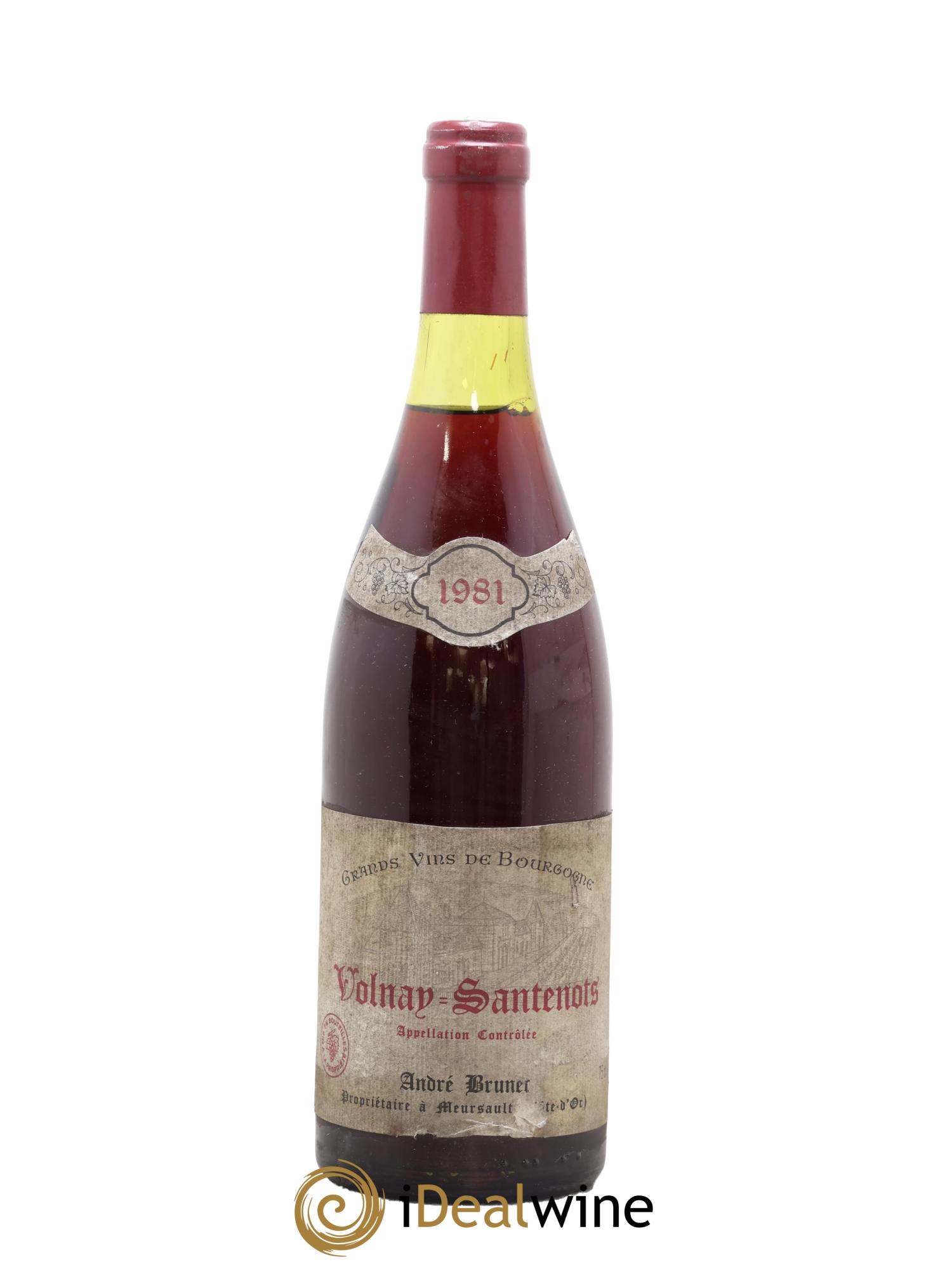 Volnay 1er Cru Santenots André Brunet 1981 - Lote de 1 botella - 0