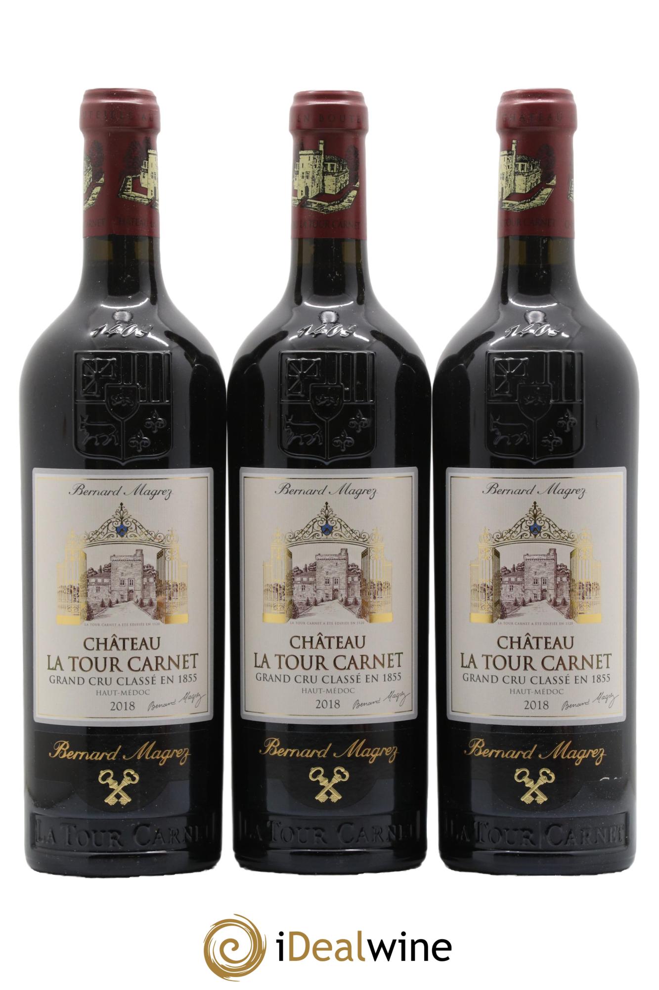 Château la Tour Carnet 4ème Grand Cru Classé 2018 - Lot of 6 bottles - 1