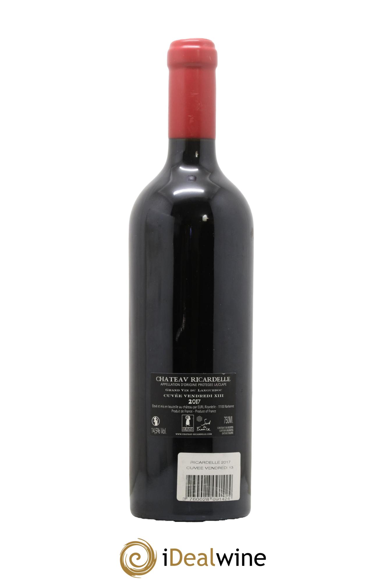 Languedoc Chateau Ricardelle Cuvée Vendredi 13 2017 - Lot de 1 bouteille - 1