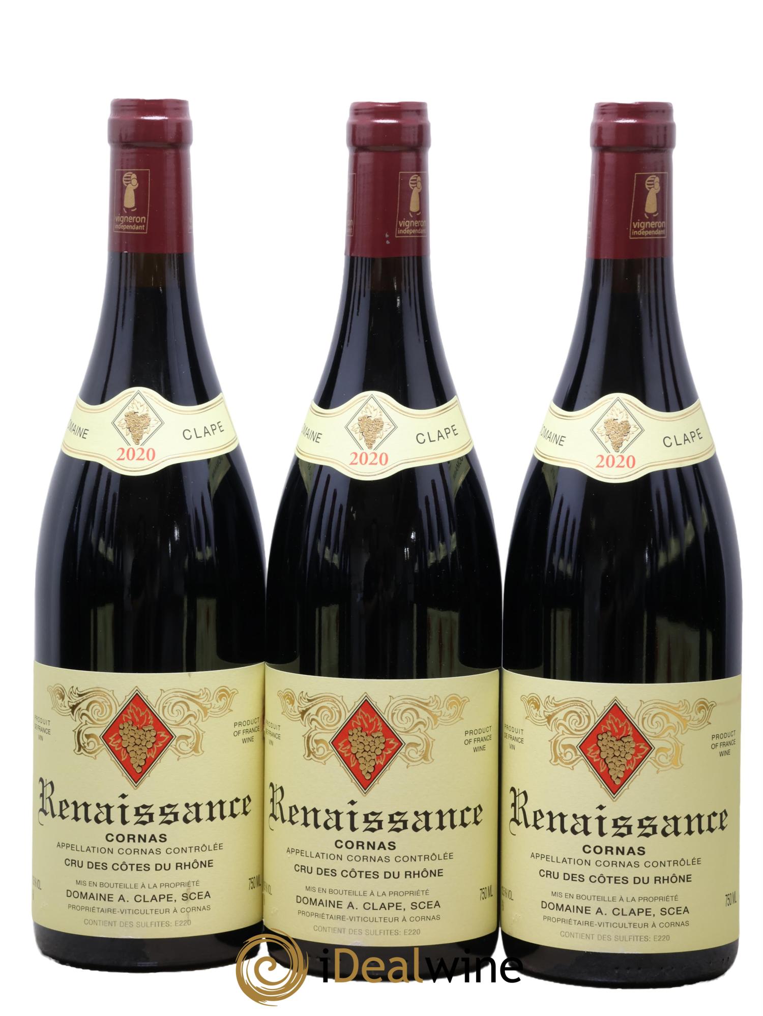 Cornas Renaissance Auguste Clape 2020 - Lotto di 3 bottiglie - 0