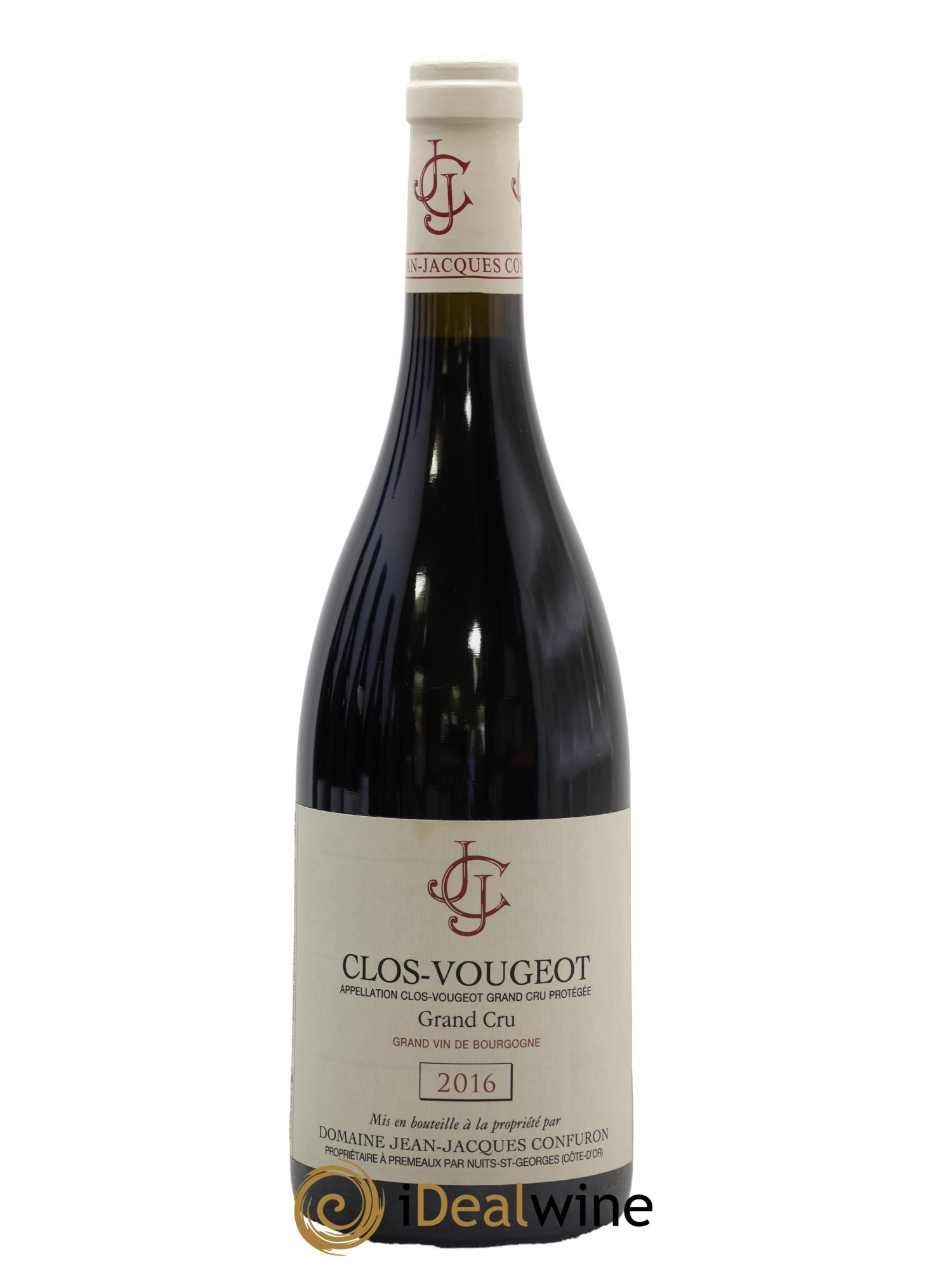 Clos de Vougeot Grand Cru Jean-Jacques Confuron 2016 - Lot de 1 bouteille - 0
