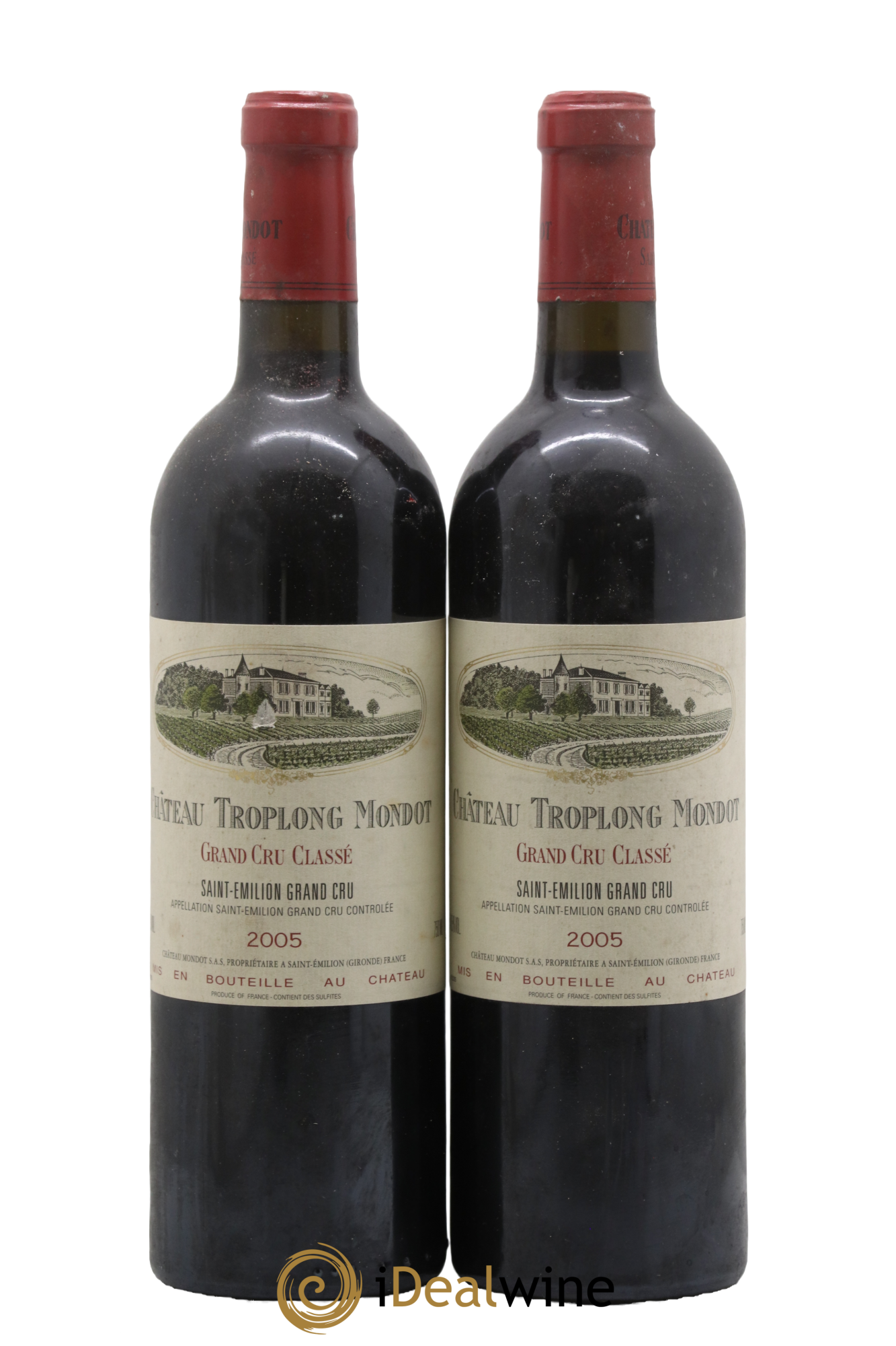 Château Troplong Mondot 1er Grand Cru Classé B 2005 - Lot de 2 bouteilles - 0