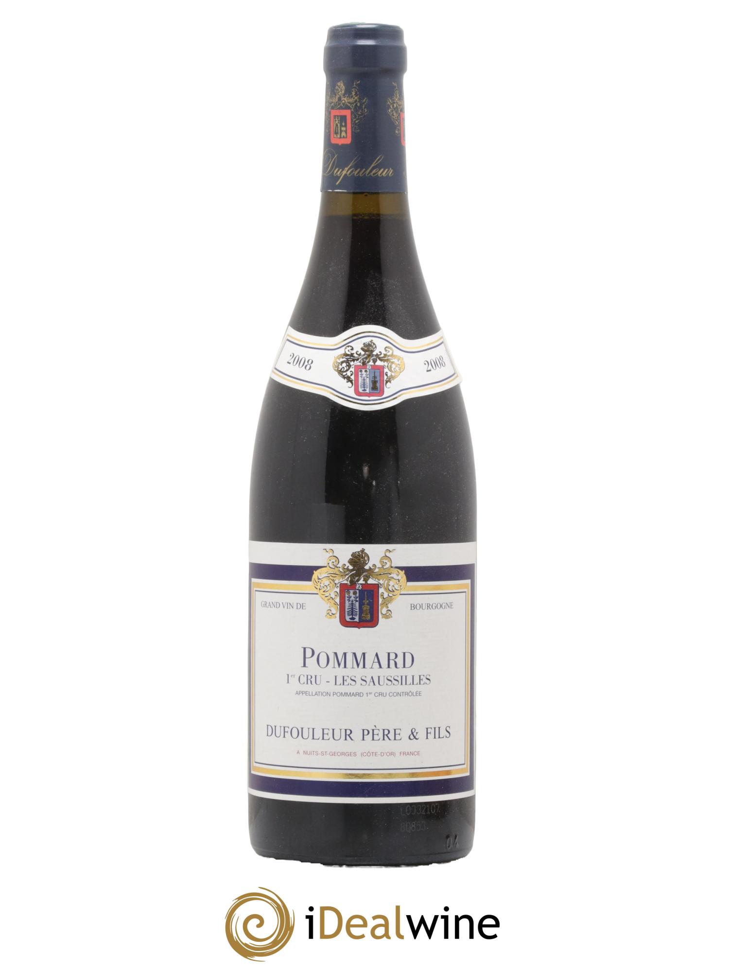 Pommard 1er Cru Les Saussilles Dufouleur Pere Et Fils 2008 - Lot de 1 bouteille - 0