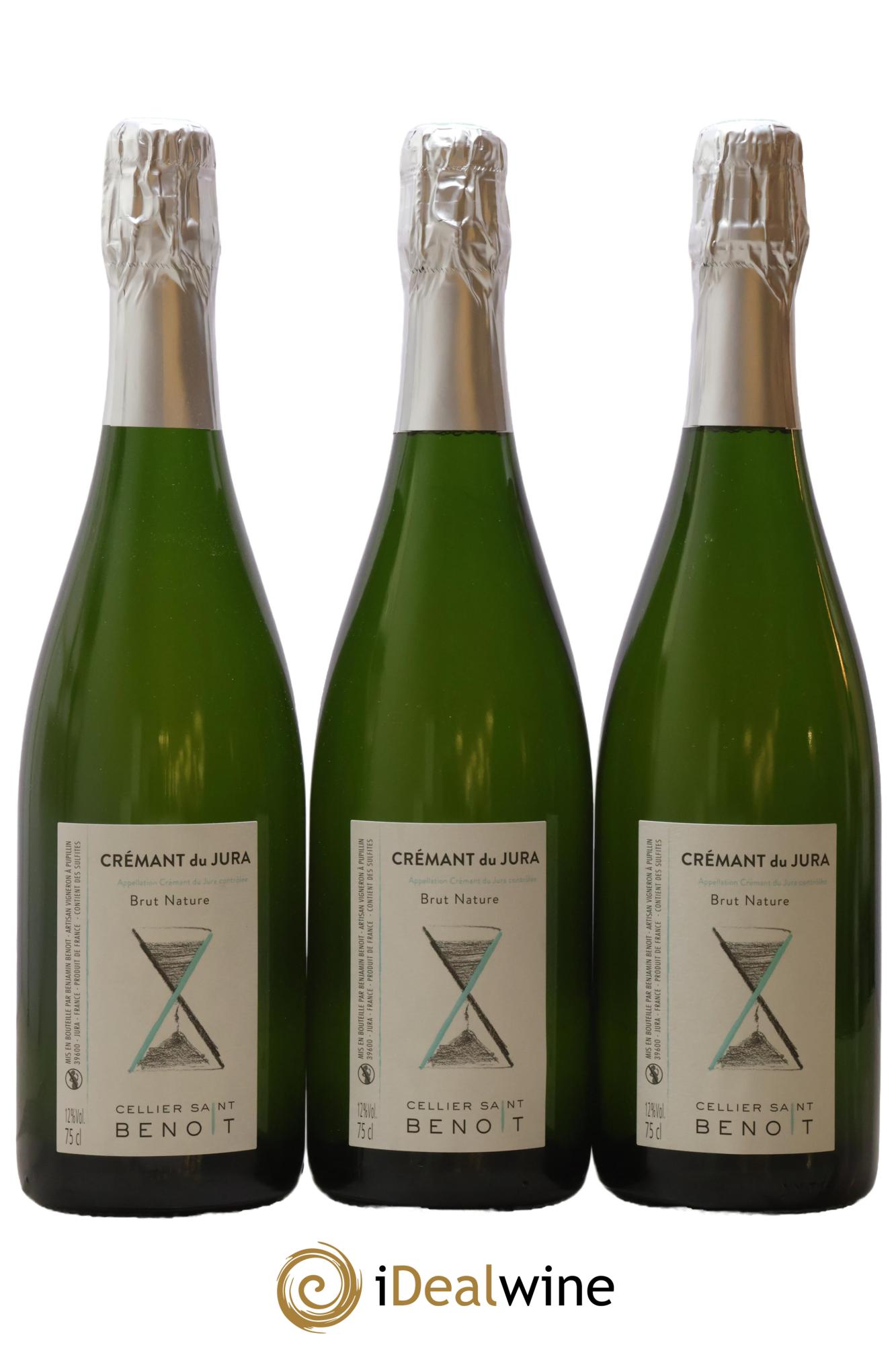Crémant du Jura Brut Nature Cellier Saint Benoît - Lot de 3 bouteilles - 0