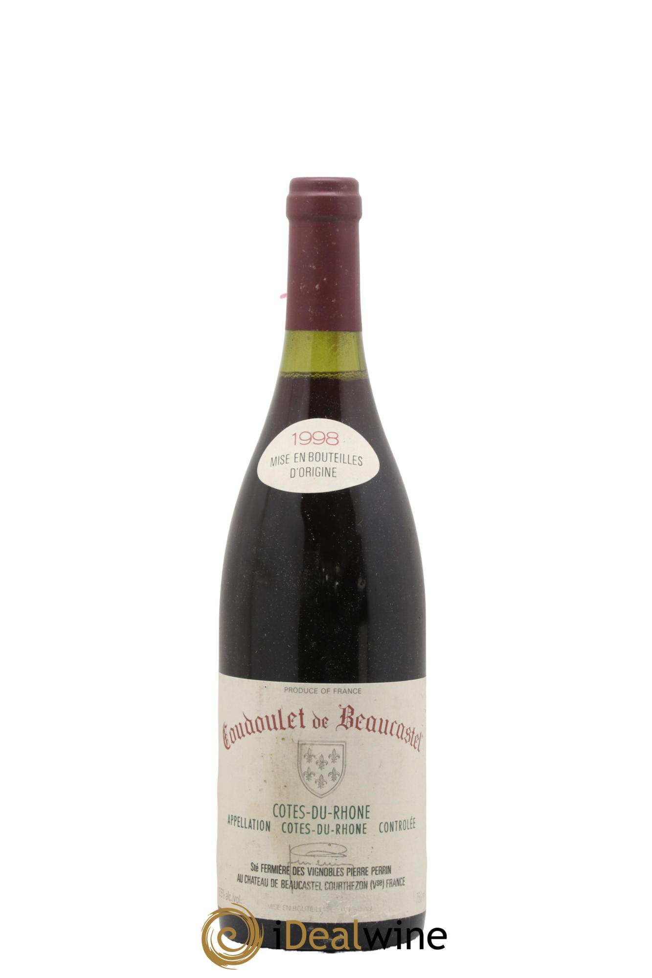 Côtes-du-Rhône Coudoulet de Beaucastel Famille Perrin 1998 - Lot of 1 bottle - 0