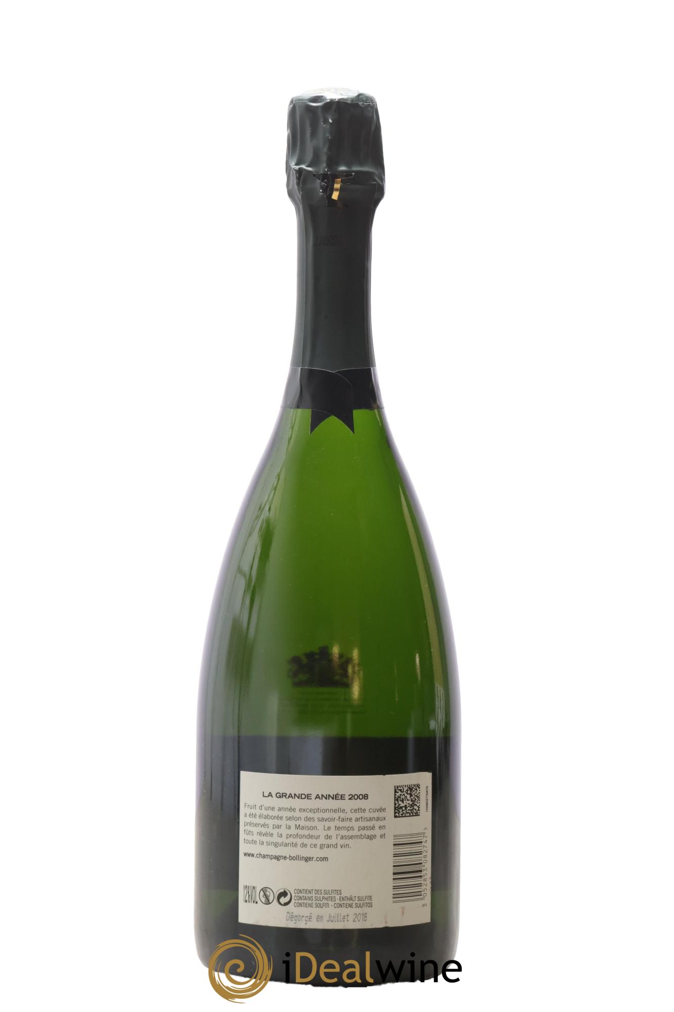 Grande Année Brut Bollinger 2008 - Posten von 1 Flasche - 1