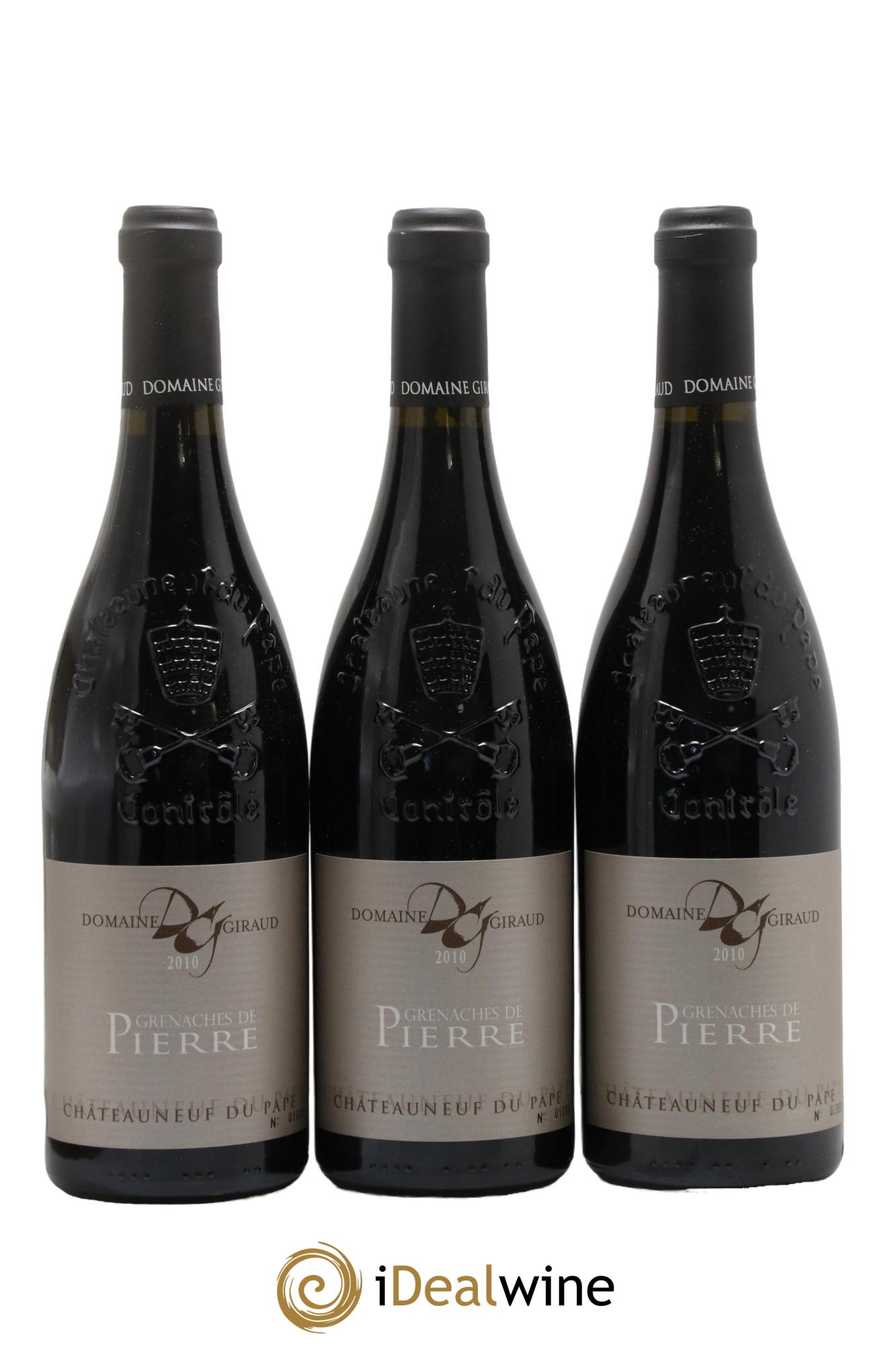 Châteauneuf-du-Pape Les Grenaches De Pierre Giraud (Domaine) 2010 - Lot de 3 bouteilles - 0