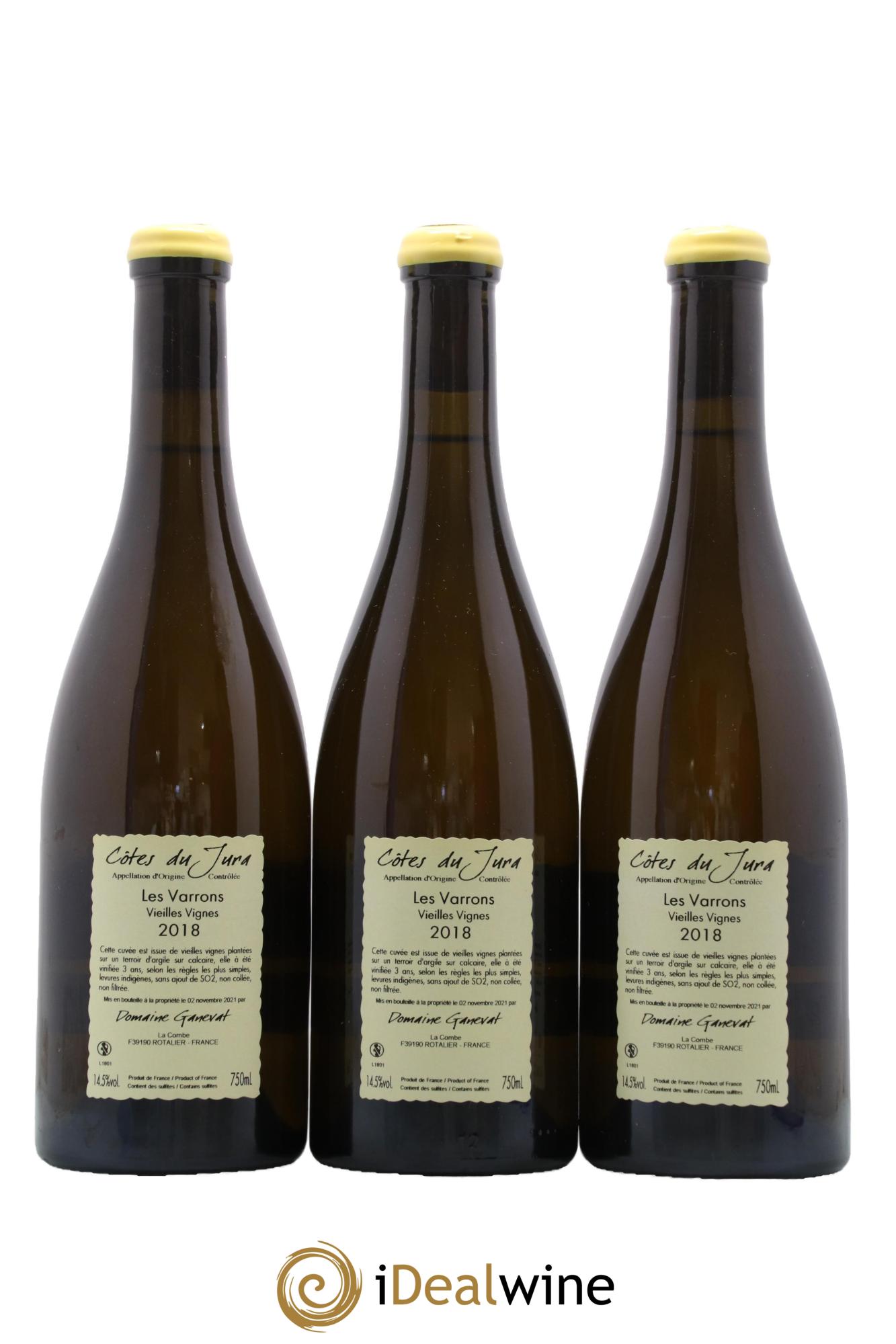 Côtes du Jura Les Varrons Vieilles Vignes Jean-François Ganevat (Domaine) 2018 - Lot de 3 bouteilles - 1