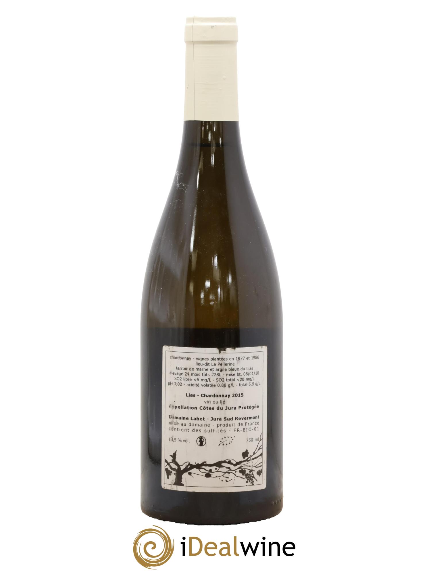 Côtes du Jura Chardonnay Lias Romain - Julien  - Charline Labet 2015 - Lot of 1 bottle - 1