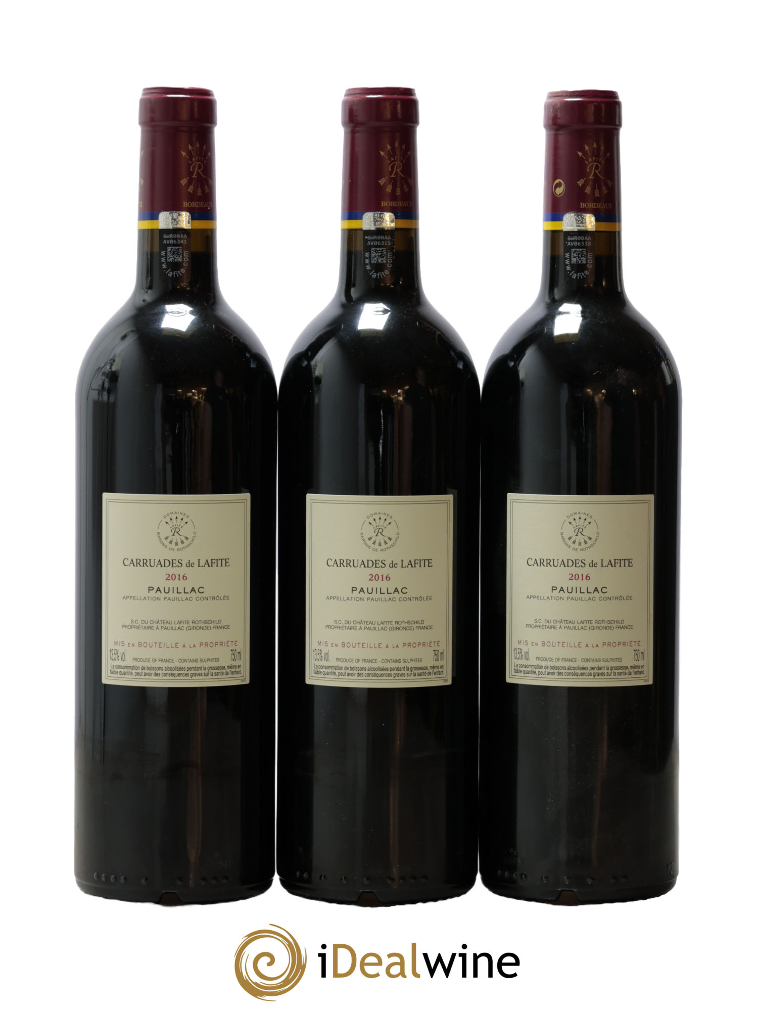 Carruades de Lafite Rothschild Second Vin 2016 - Lot de 3 bouteilles - 1