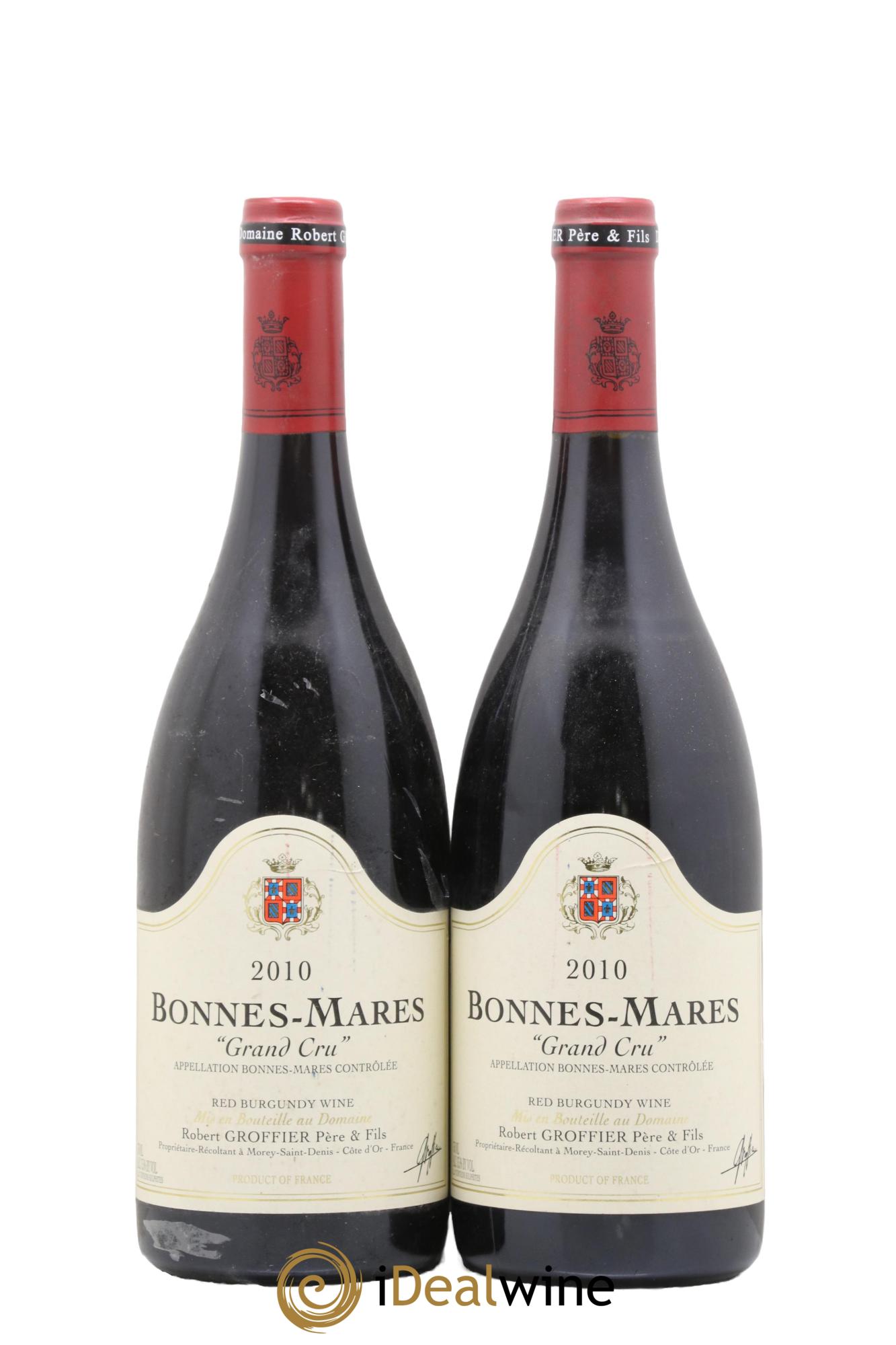 Bonnes-Mares Grand Cru Robert Groffier Père & Fils (Domaine) 2010 - Posten von 2 Flaschen - 0