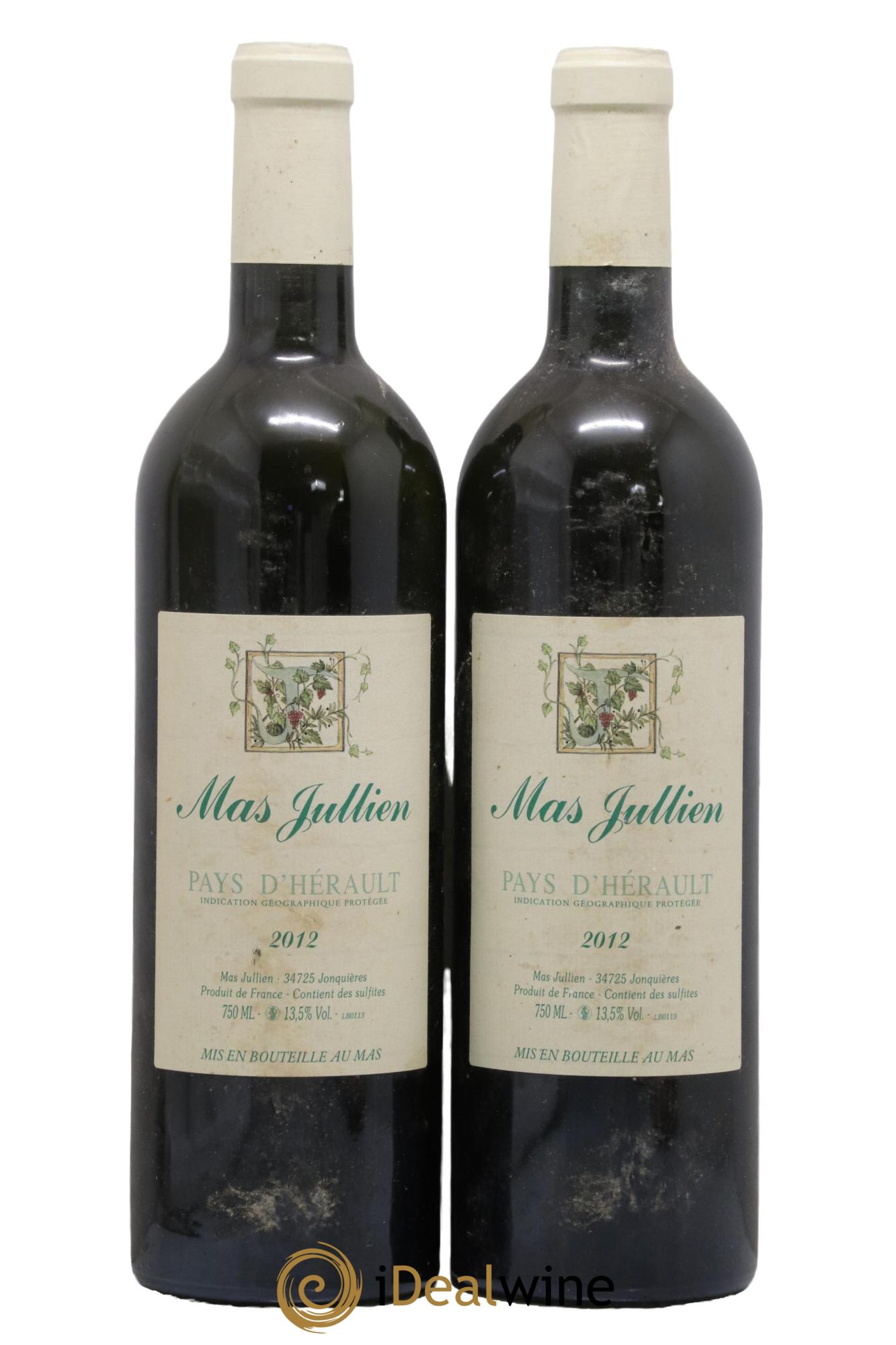 IGP Pays d'Hérault Mas Jullien Olivier Jullien 2012 - Posten von 2 Flaschen - 0