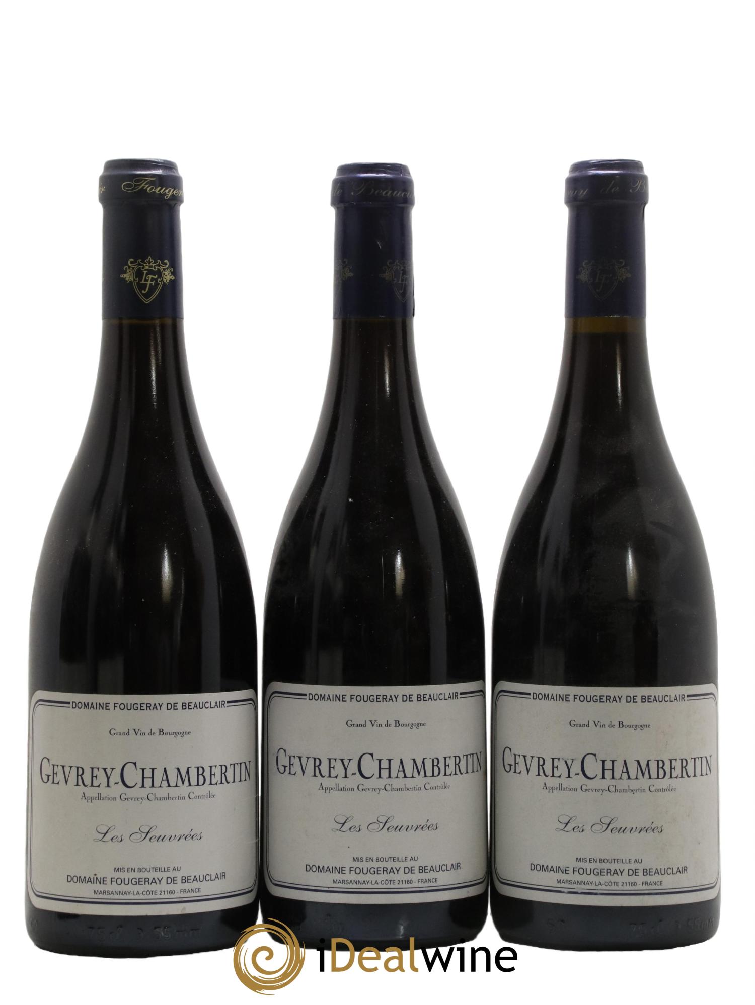 Gevrey-Chambertin Les Seuvrees Domaine Fougeray de Beauclair 2010 - Lot de 3 bouteilles - 0
