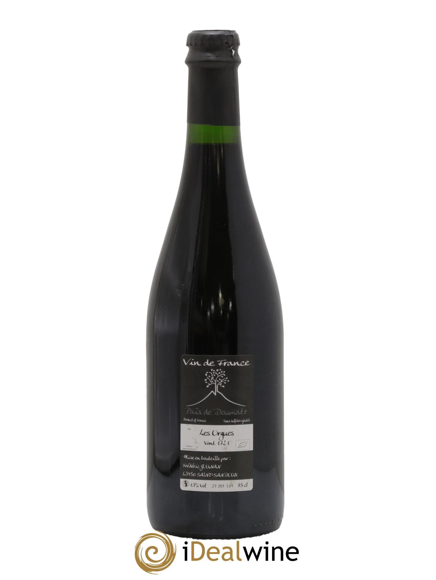 Vin de France Les Orgues Vignoble de l'Arbre Blanc 2017 - Lot de 1 bouteille - 1