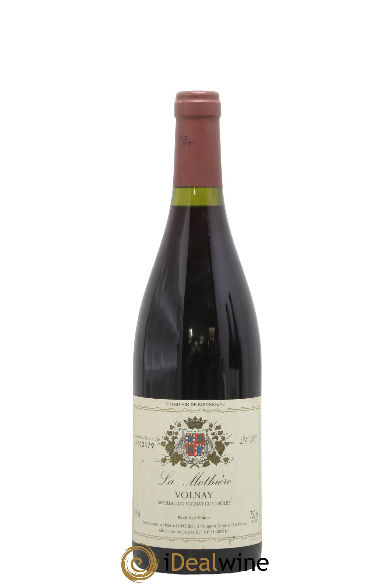 Volnay La Mothière Pierre Laforest 2010 - Lot de 1 bouteille - 0
