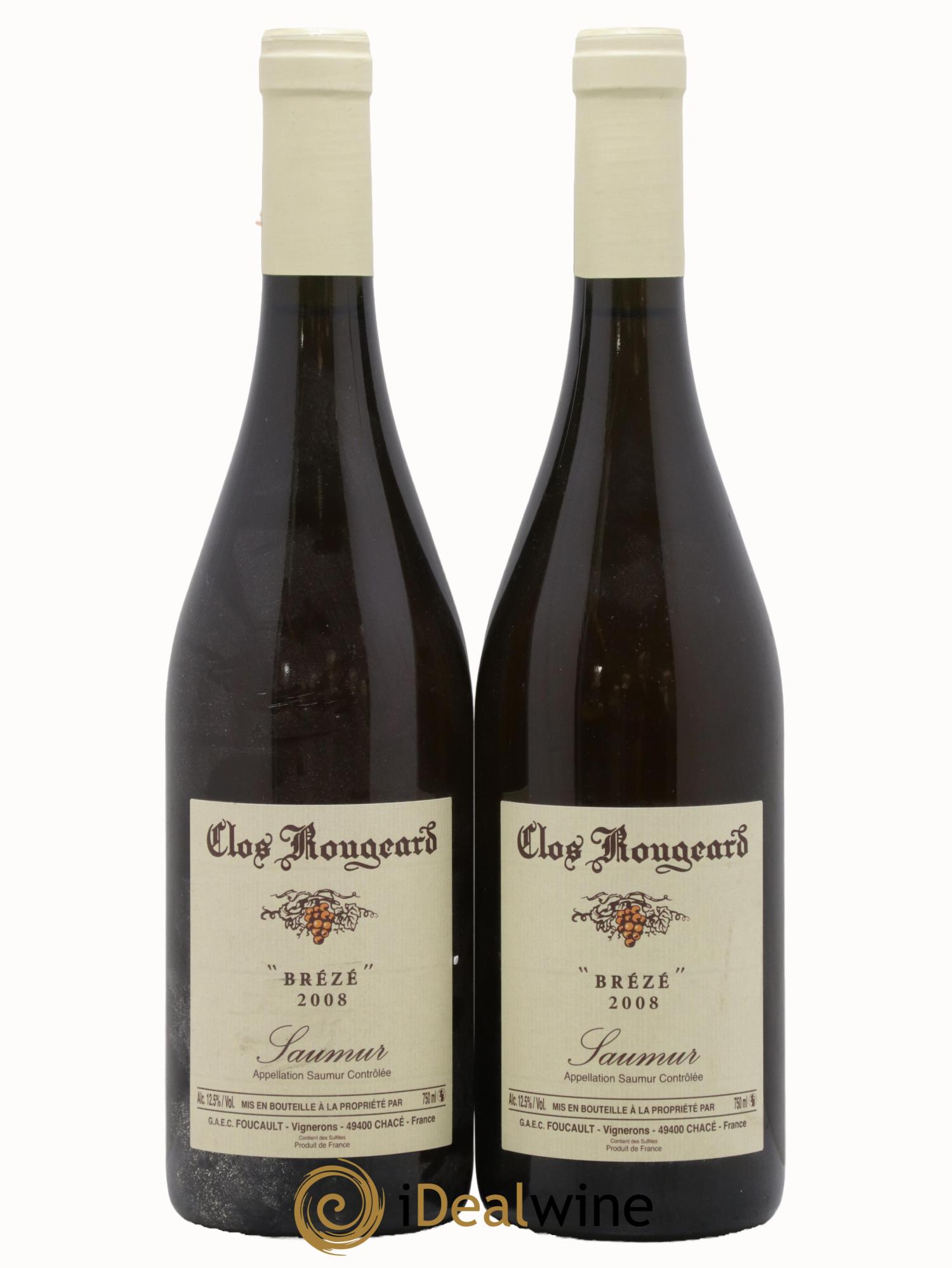 Saumur Brézé Clos Rougeard 2008 - Lot of 2 bottles - 0