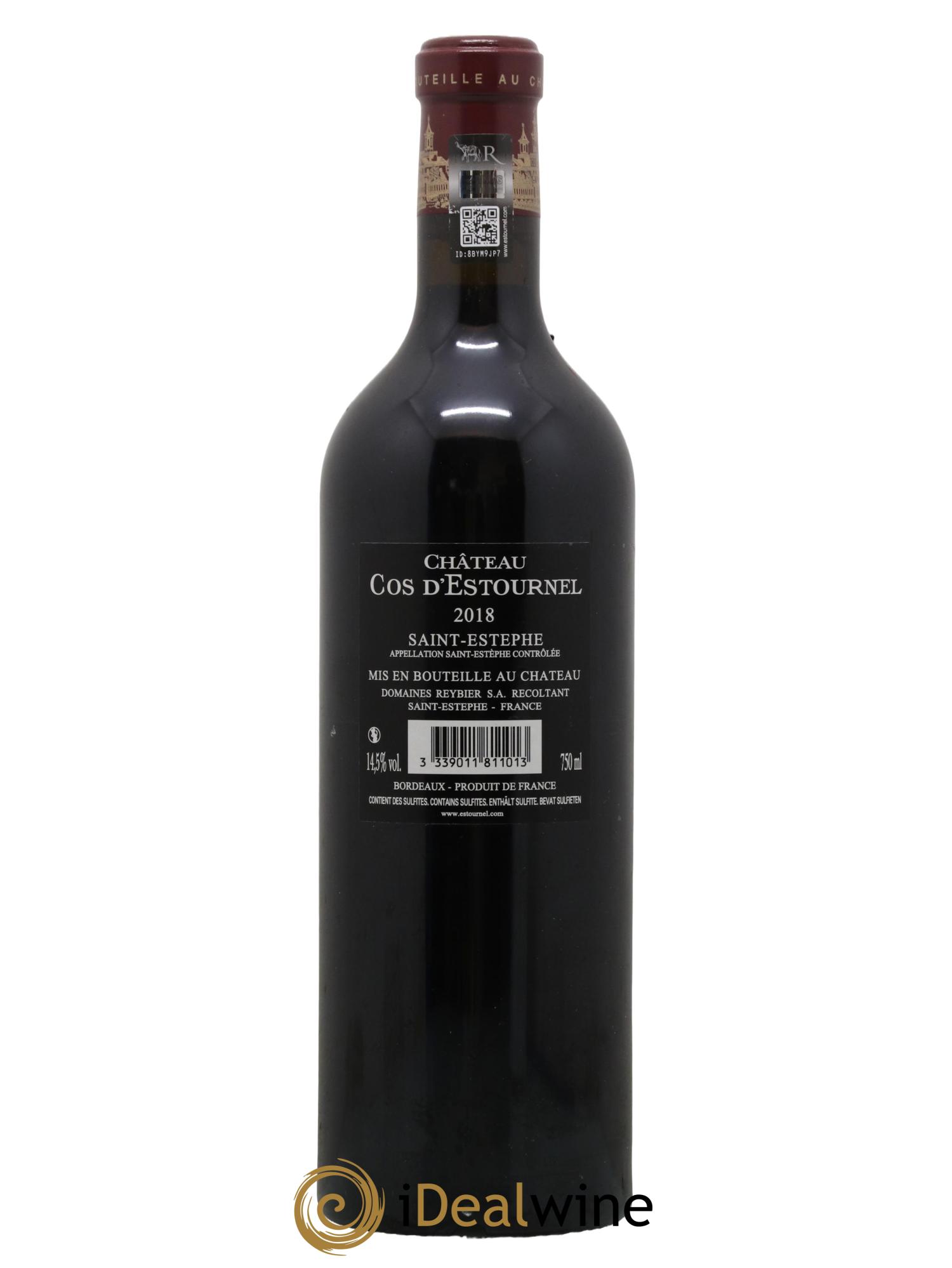 Cos d'Estournel 2ème Grand Cru Classé 2018 - Lot de 1 bouteille - 1