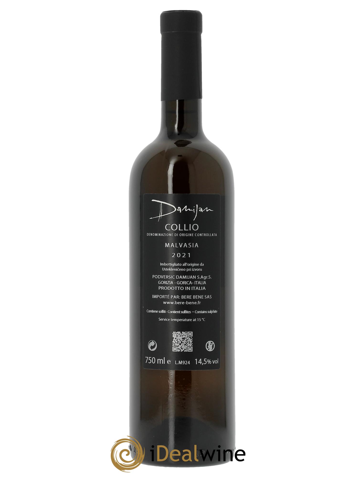 Venezia Giulia IGT Damijan Podversic Malvasia  2021 - Lot de 1 bouteille - 1