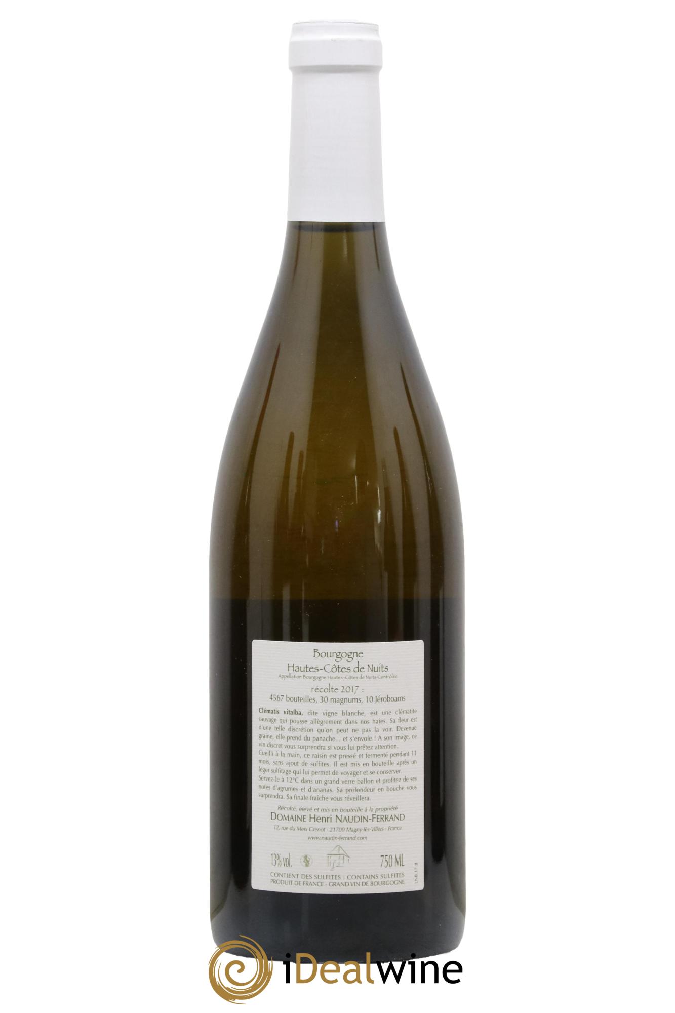 Hautes-Côtes de Nuits Clématis vitalba Naudin-Ferrand (Domaine) 2017 - Posten von 1 Flasche - 1