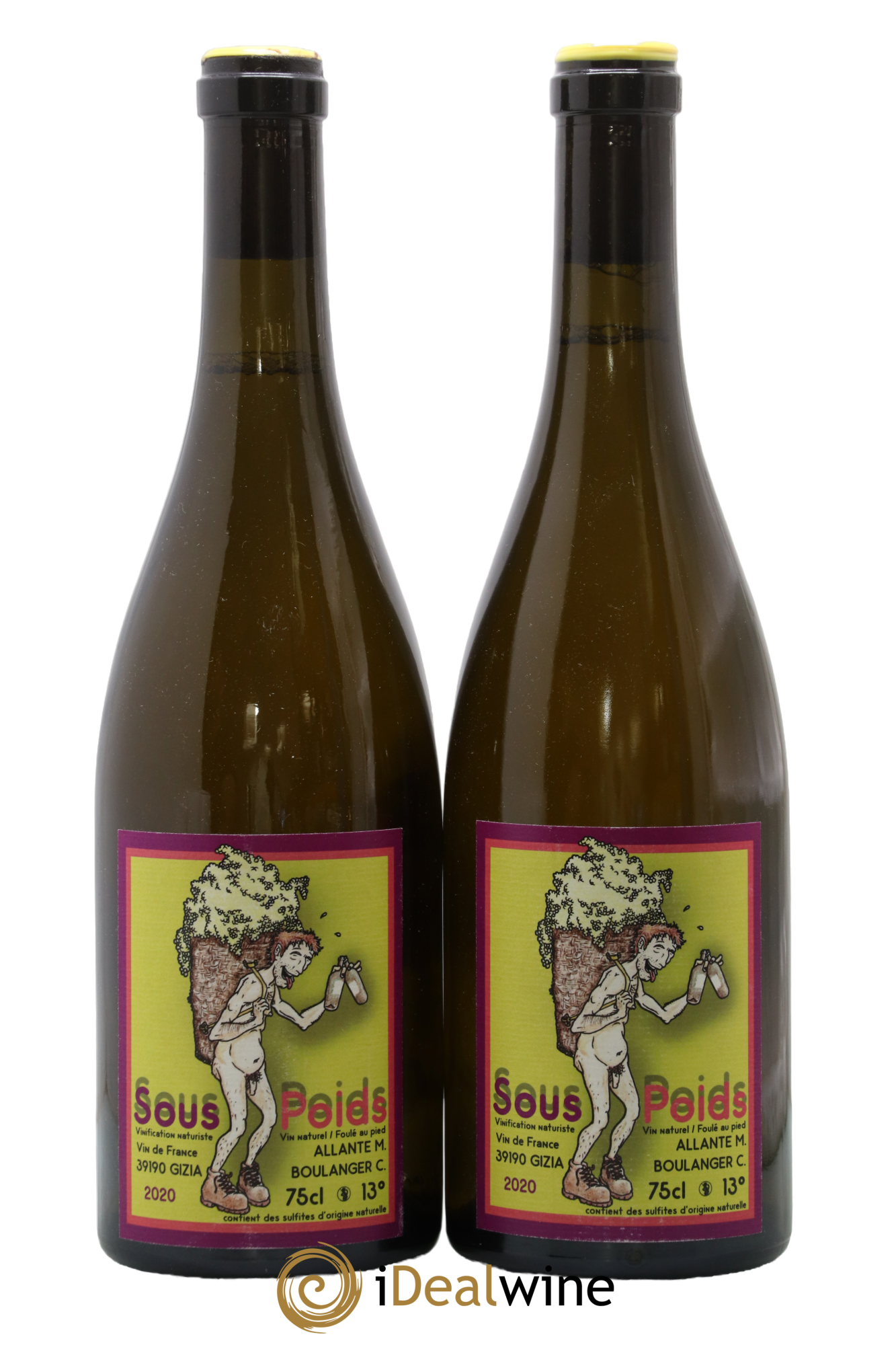 Vin de France Sous Poids Allante Boulanger 2020 - Lot de 2 bouteilles - 0