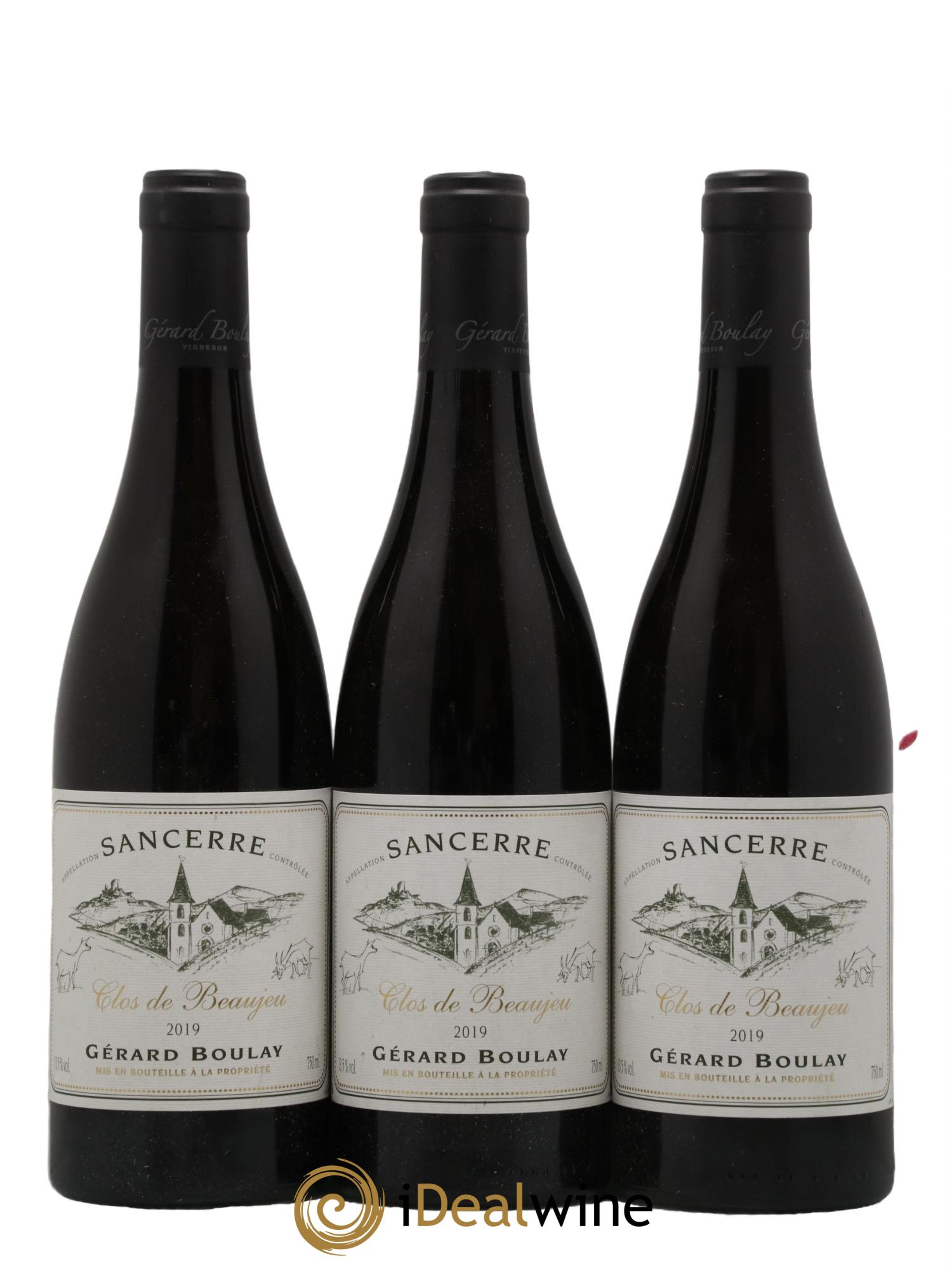 Sancerre Clos de Beaujeu Gérard Boulay 2019 - Lot de 3 bouteilles - 0