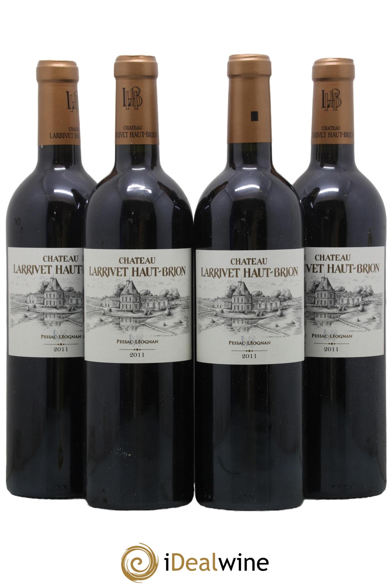 Château Larrivet Haut-Brion 2011 - Lotto di 4 bottiglie - 0