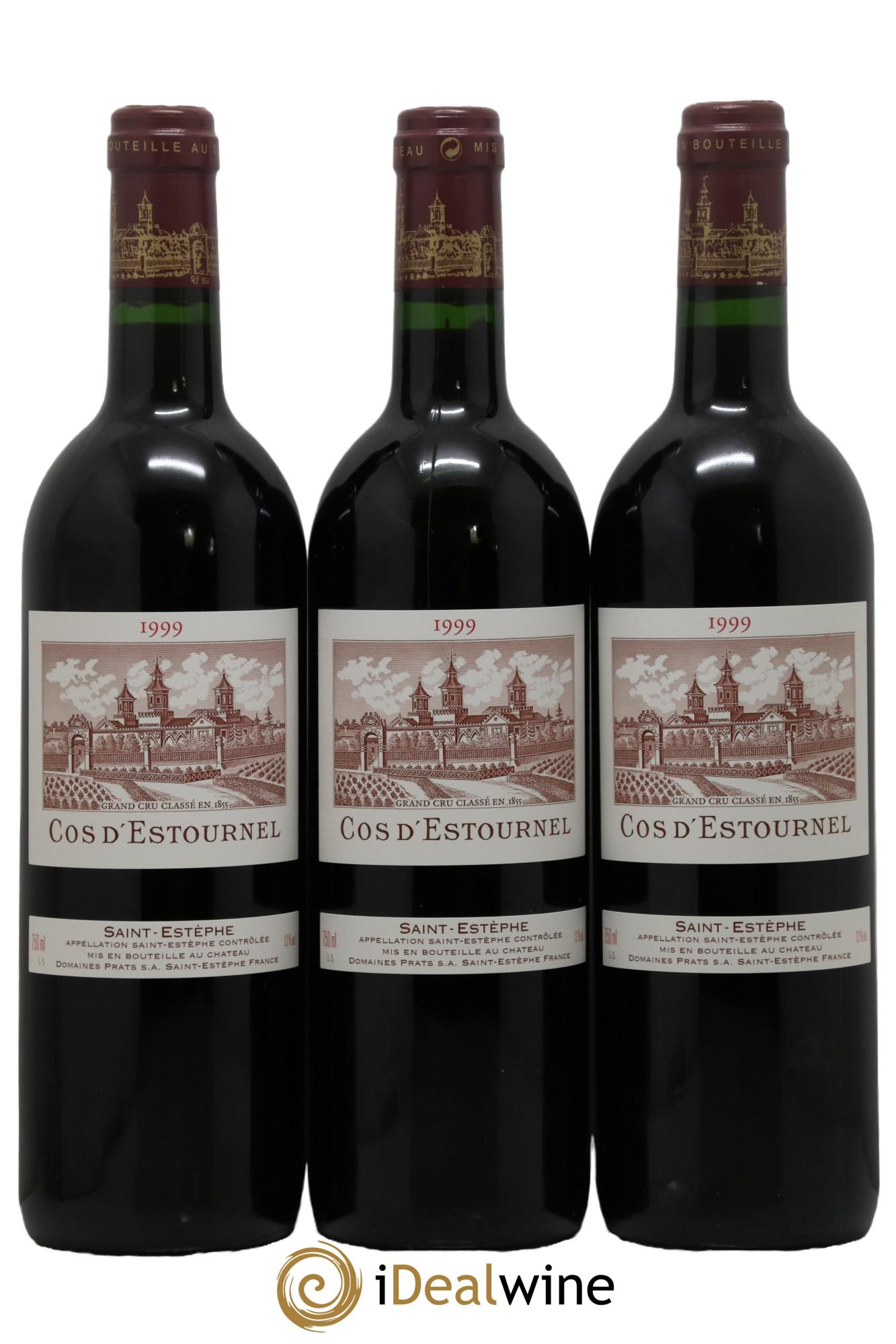 Cos d'Estournel 2ème Grand Cru Classé 1999 - Lotto di 3 bottiglie - 0