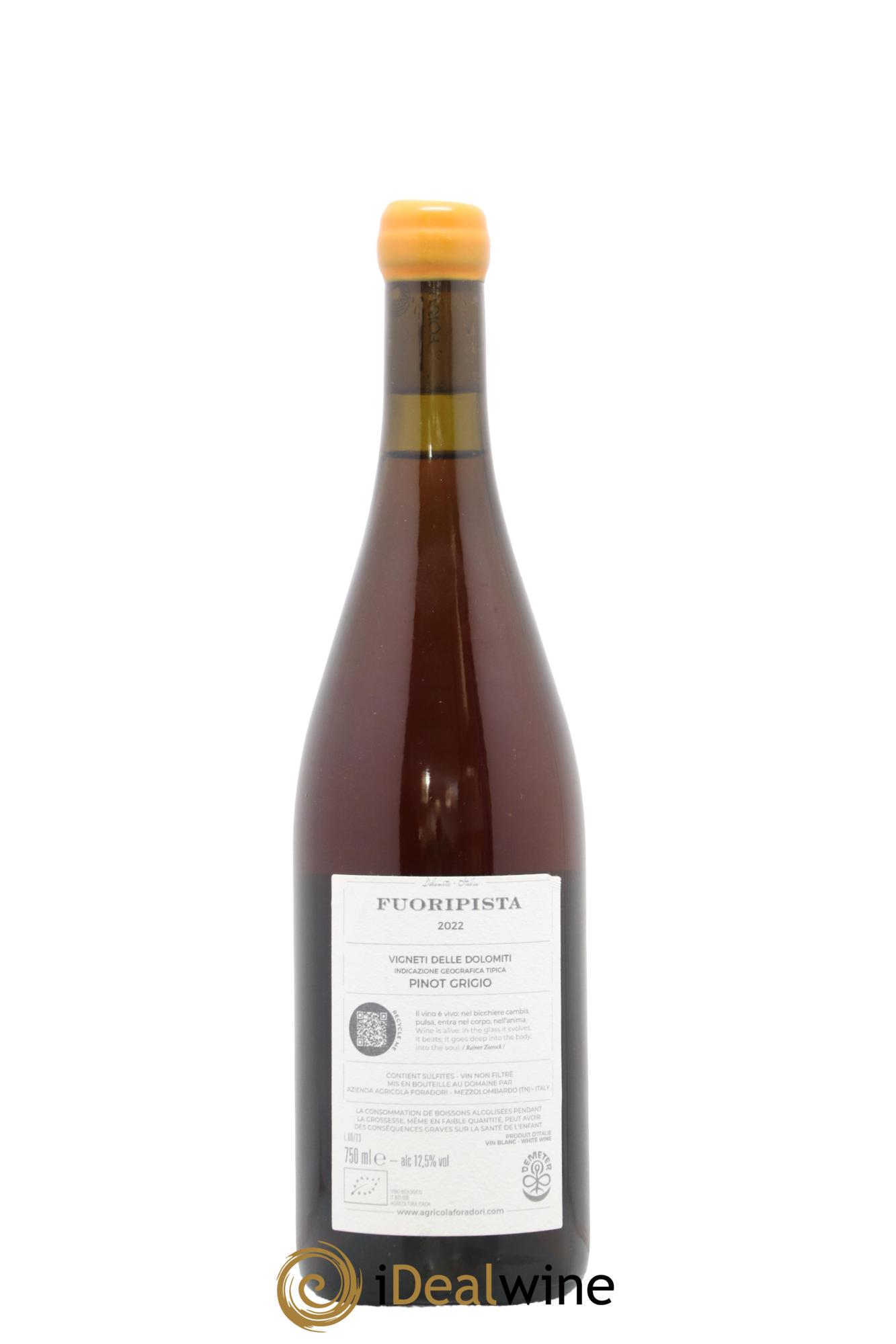 Vigneti delle Dolomiti IGT Fuoripista Pinot Grigio Elisabetta Foradori 2022 - Lot de 1 bouteille - 1