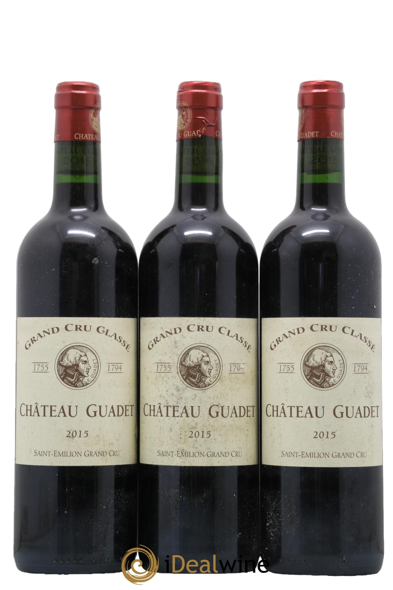 Château Guadet Grand Cru Classé 2015 - Lot de 3 bouteilles - 0