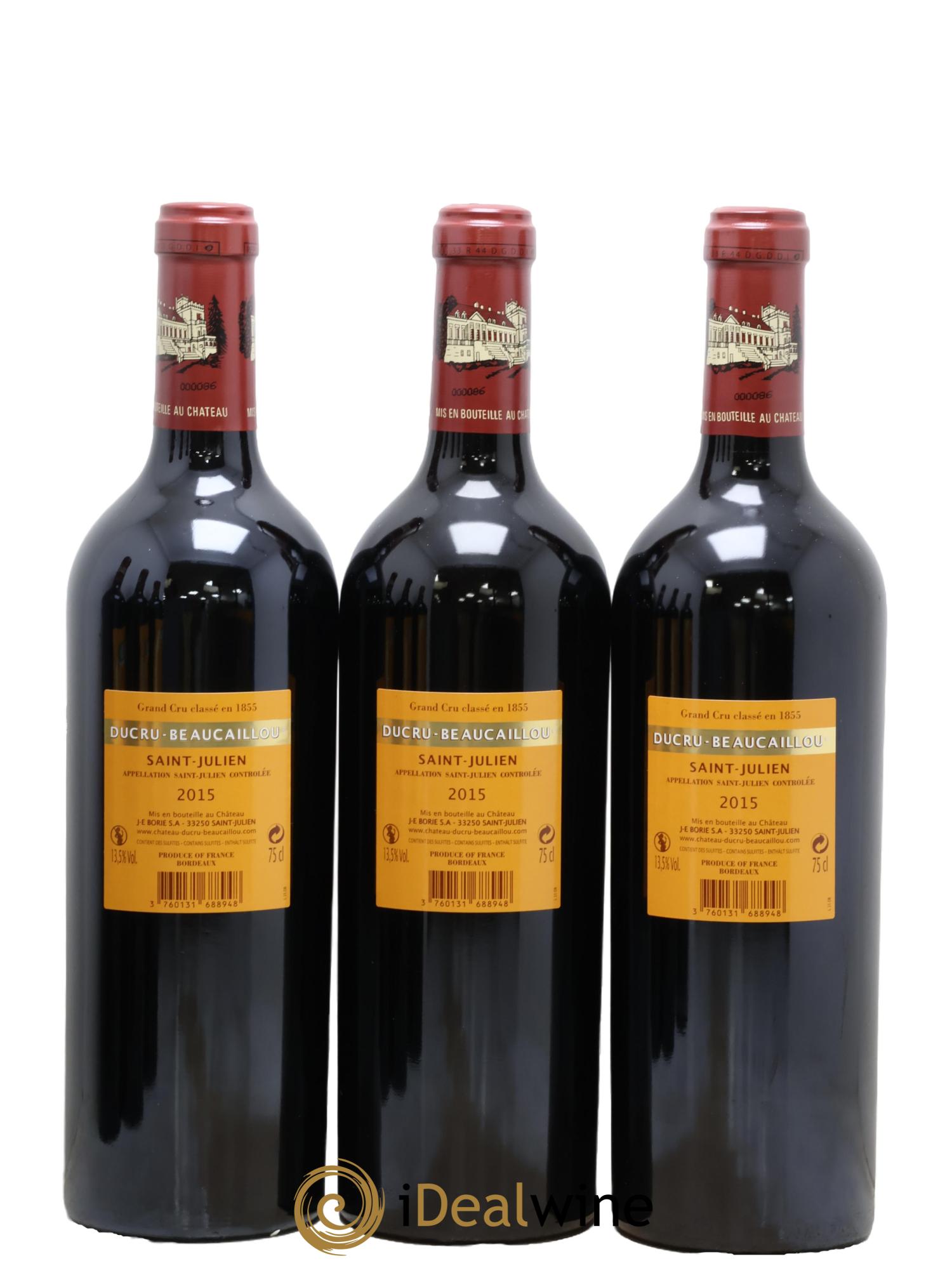 Château Ducru Beaucaillou 2ème Grand Cru Classé 2015 - Posten von 6 Flaschen - 2